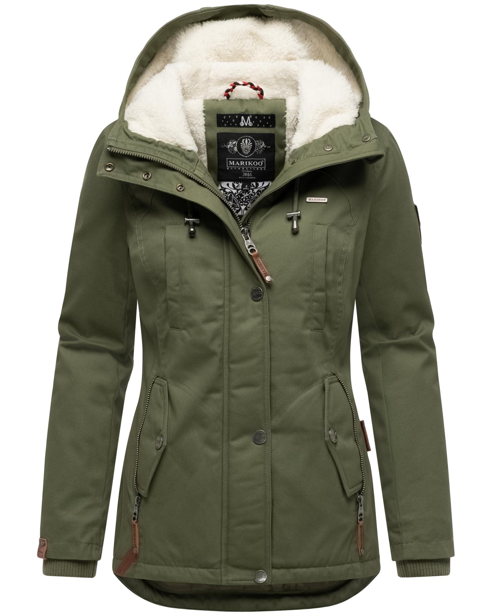 Marikoo Winterjacke »Bikoo«, mit Kapuze, sportliche Damen Outdoor Baumwolljacke mit Kapuze