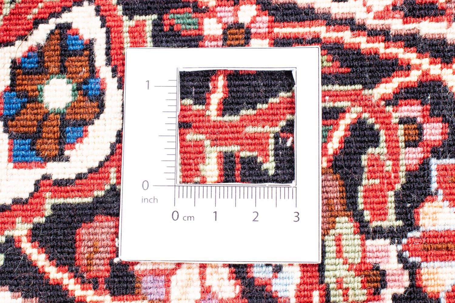 morgenland Orientteppich »Perser - Bidjar rund - 160 x 160 cm - dunkelrot«, rund, Wohnzimmer, Handgeknüpft, Einzelstück mit Zertifikat