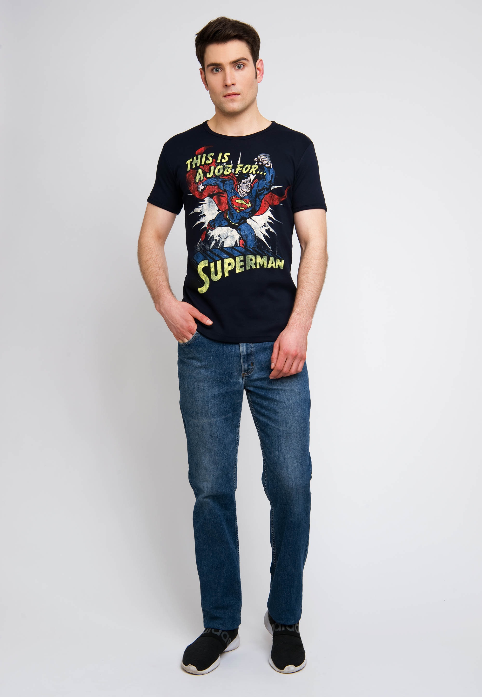 LOGOSHIRT T-Shirt »Superman«, mit lässigem Vintage-Print