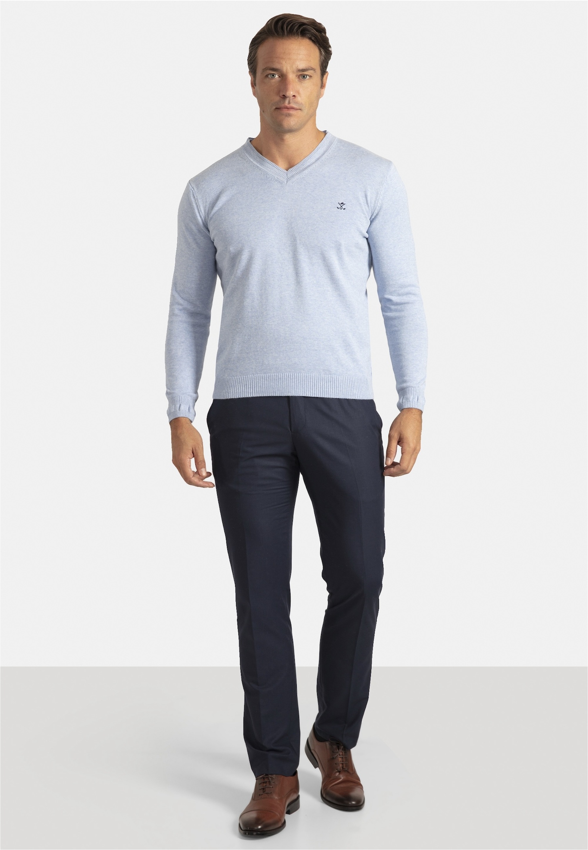 SIR RAYMOND TAILOR Strickpullover »Los Angeles«, (1 tlg.), mit klassischem V-Ausschnitt