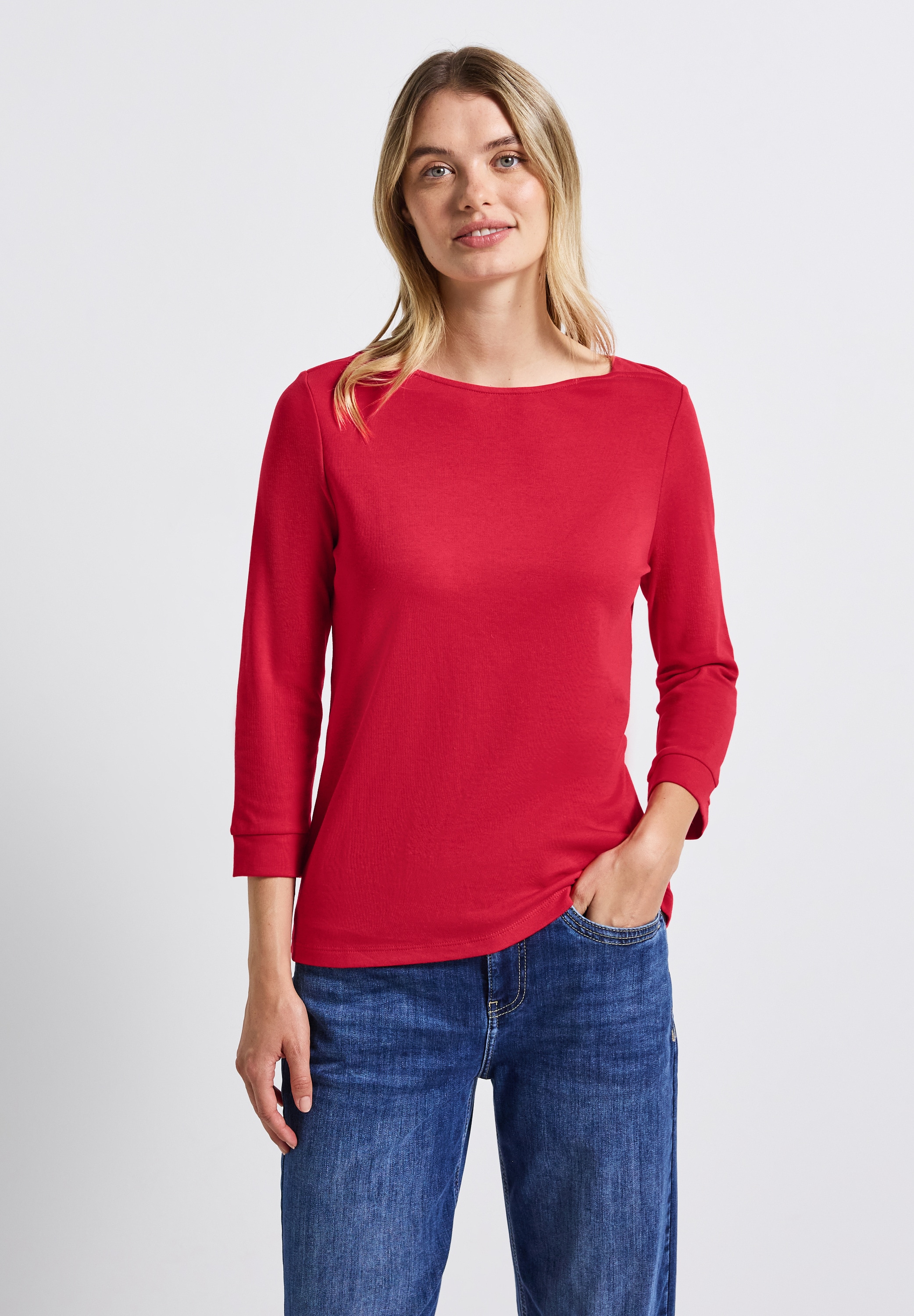 STREET ONE Langarmshirt, in Unifarbe günstig online kaufen