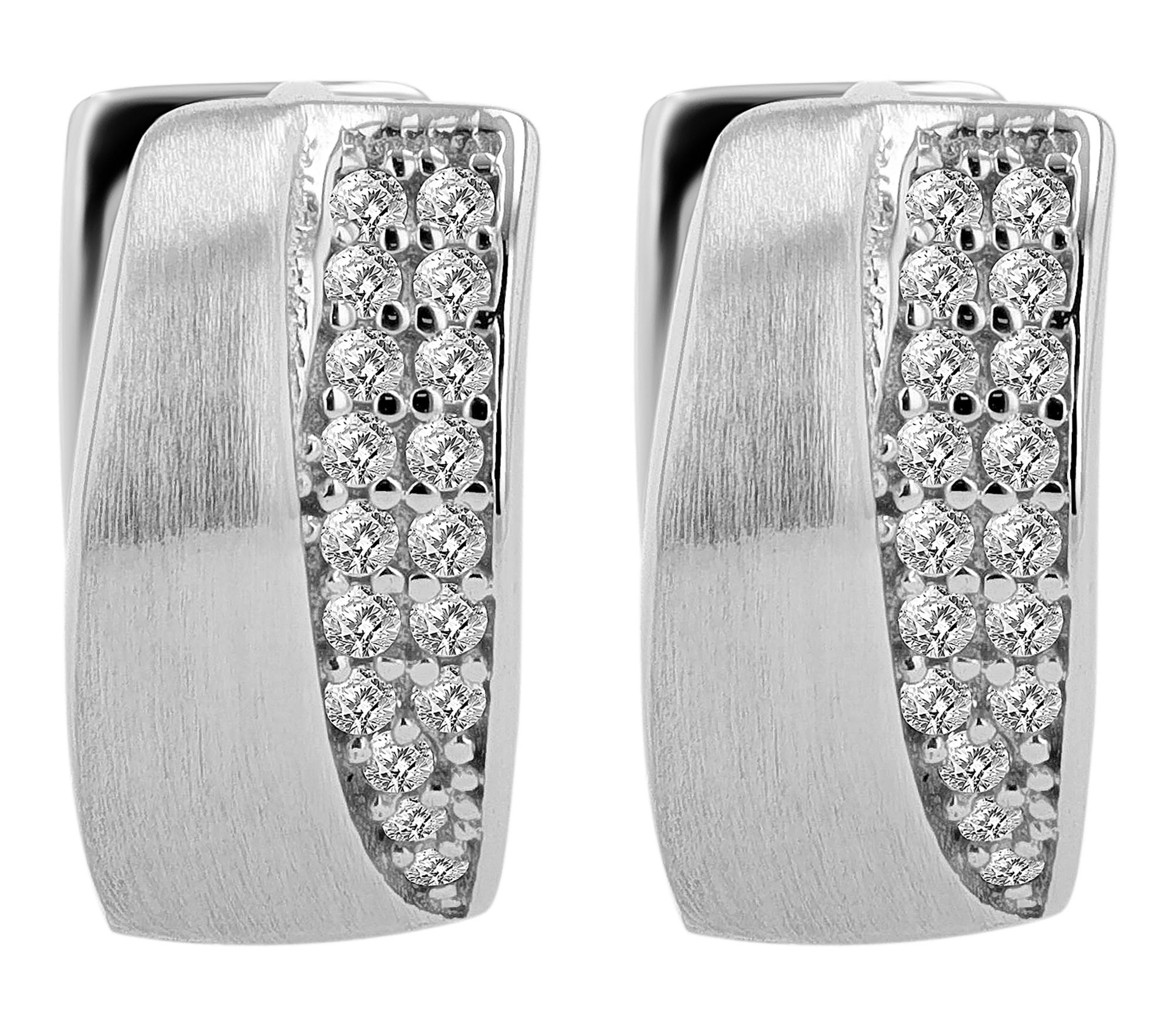 Adelia´s Klappcreolen »Damen Ohrringe – Klappcreole aus 925 Silber mit Zirkonia« Geschenkidee: zeitlos und vielseitig