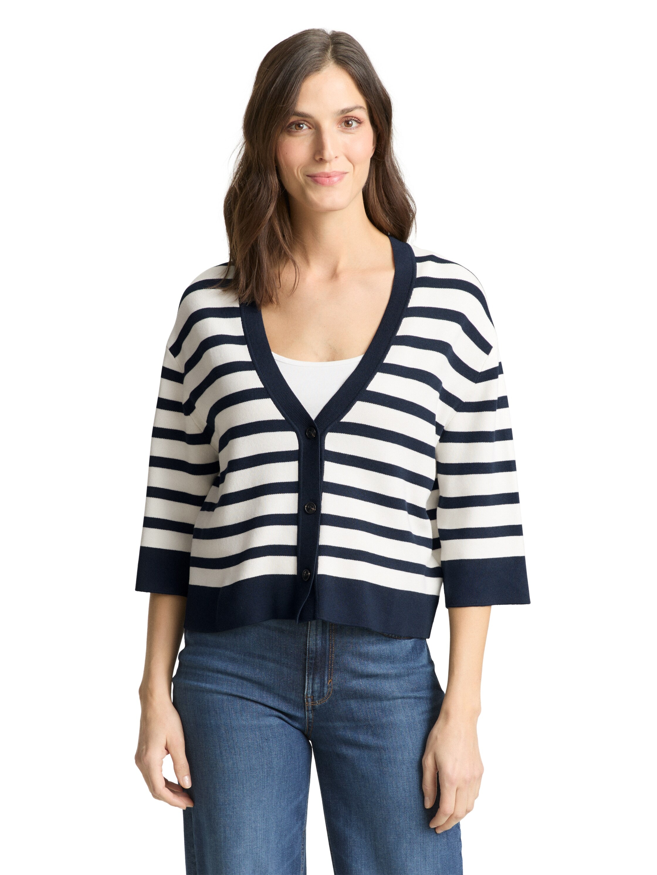 TOM TAILOR Cardigan mit Streifen Muster günstig online kaufen