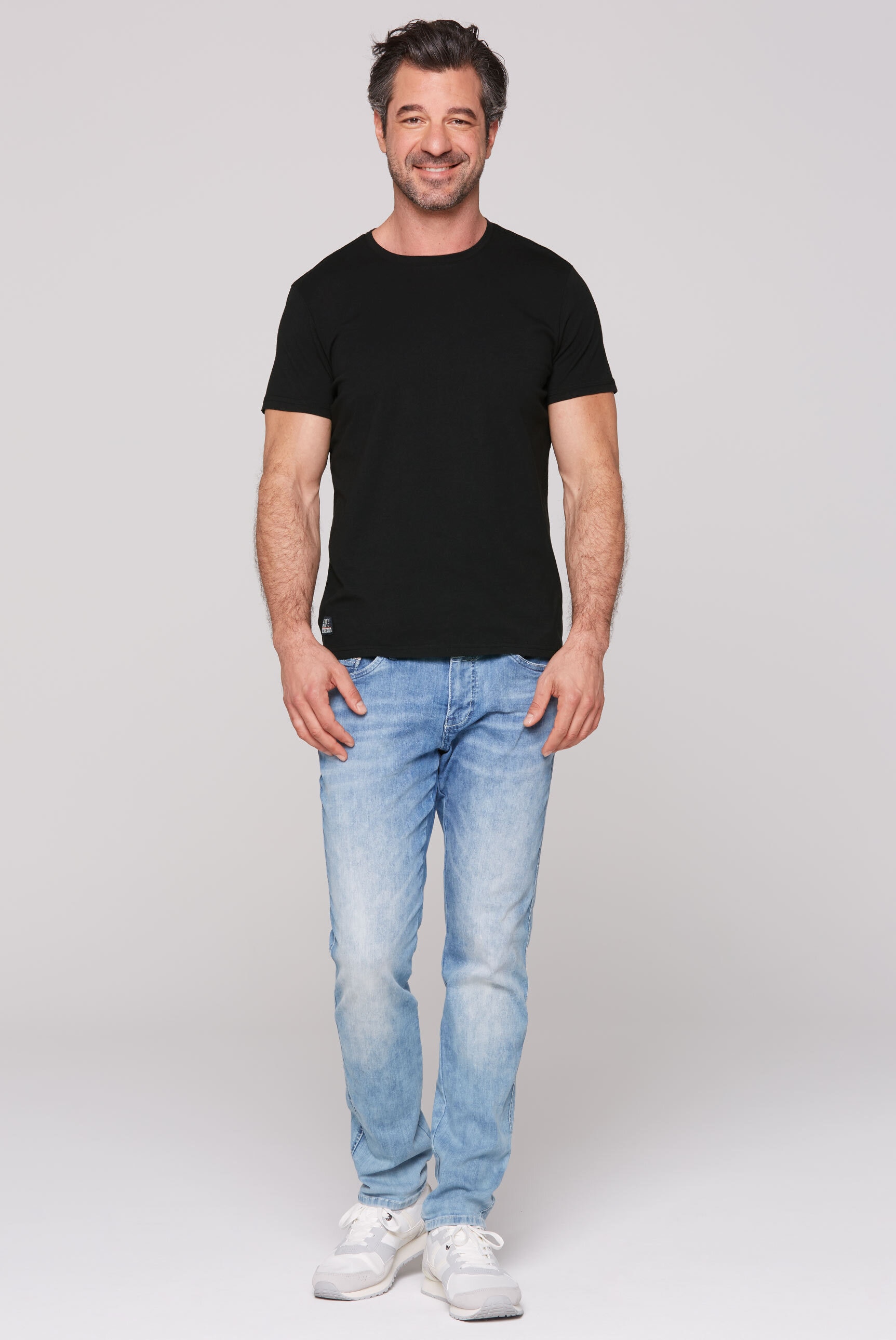 CAMP DAVID Rundhalsshirt, aus Baumwolle