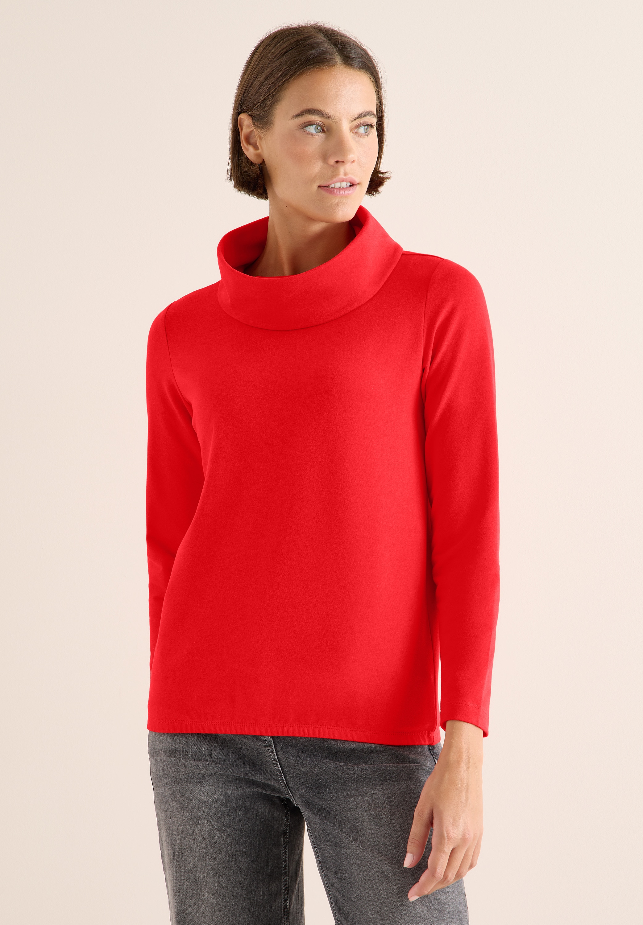 Cecil Langarmshirt aus softem Materialmix günstig online kaufen