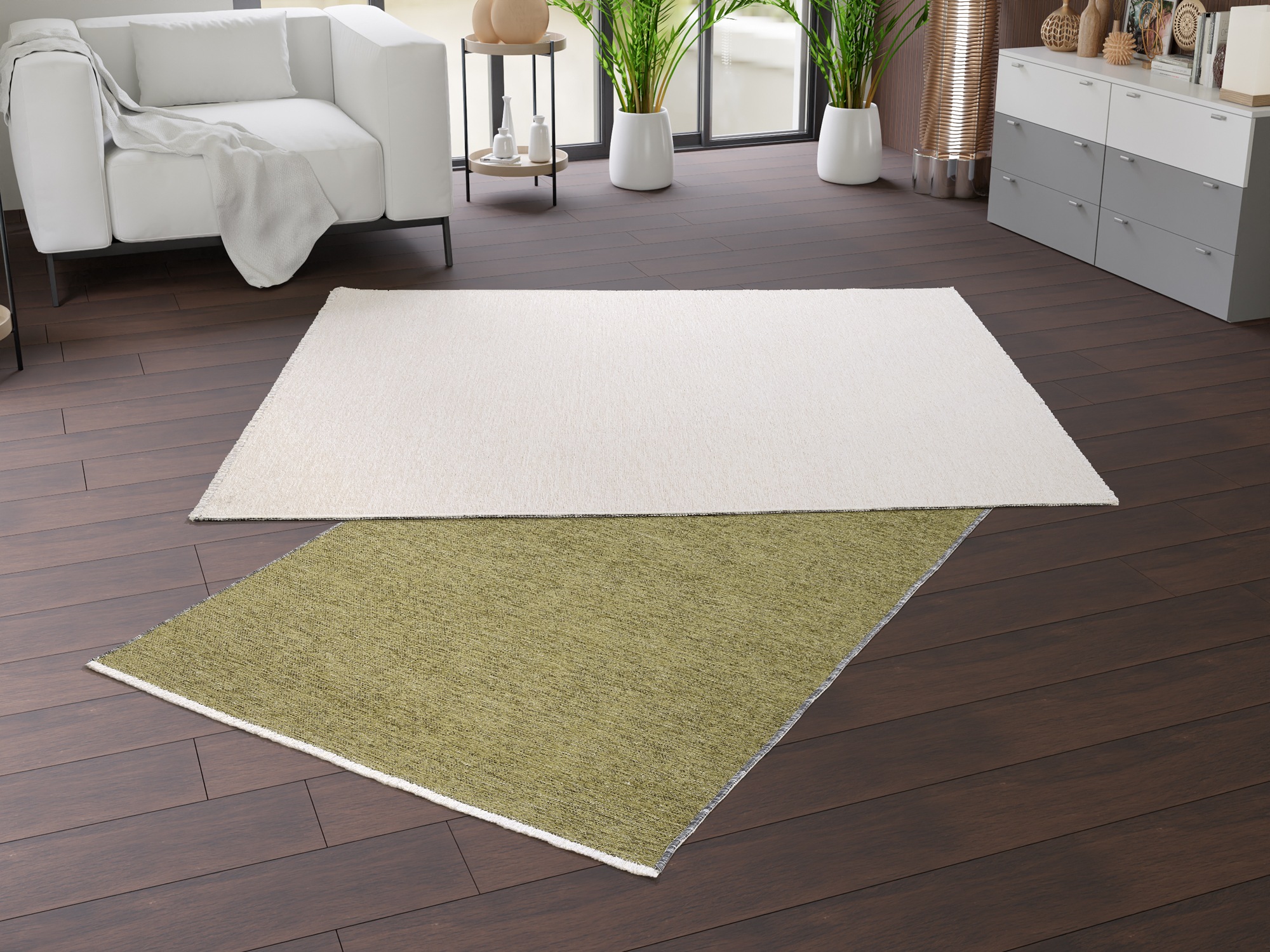 OCI DIE TEPPICHMARKE Teppich "JOKER OF COLORS" rechteckig 5 mm Höhe Wendeteppich, weiche flache Oberfläche, beidseitug nutzbar