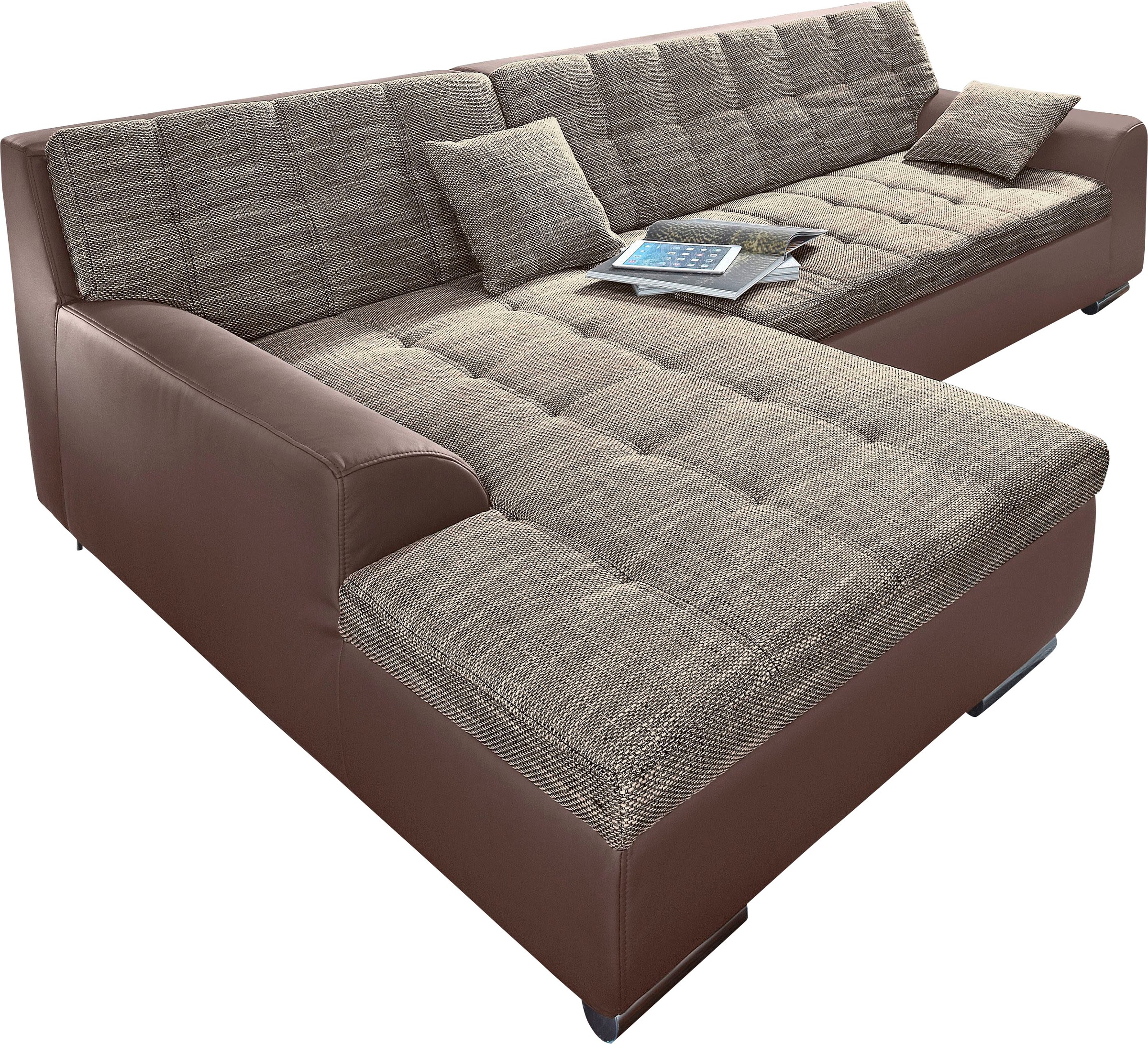 DOMO collection Ecksofa "Treviso viele Bezüge, auch in Cord, L-Form, B/T/H: günstig online kaufen