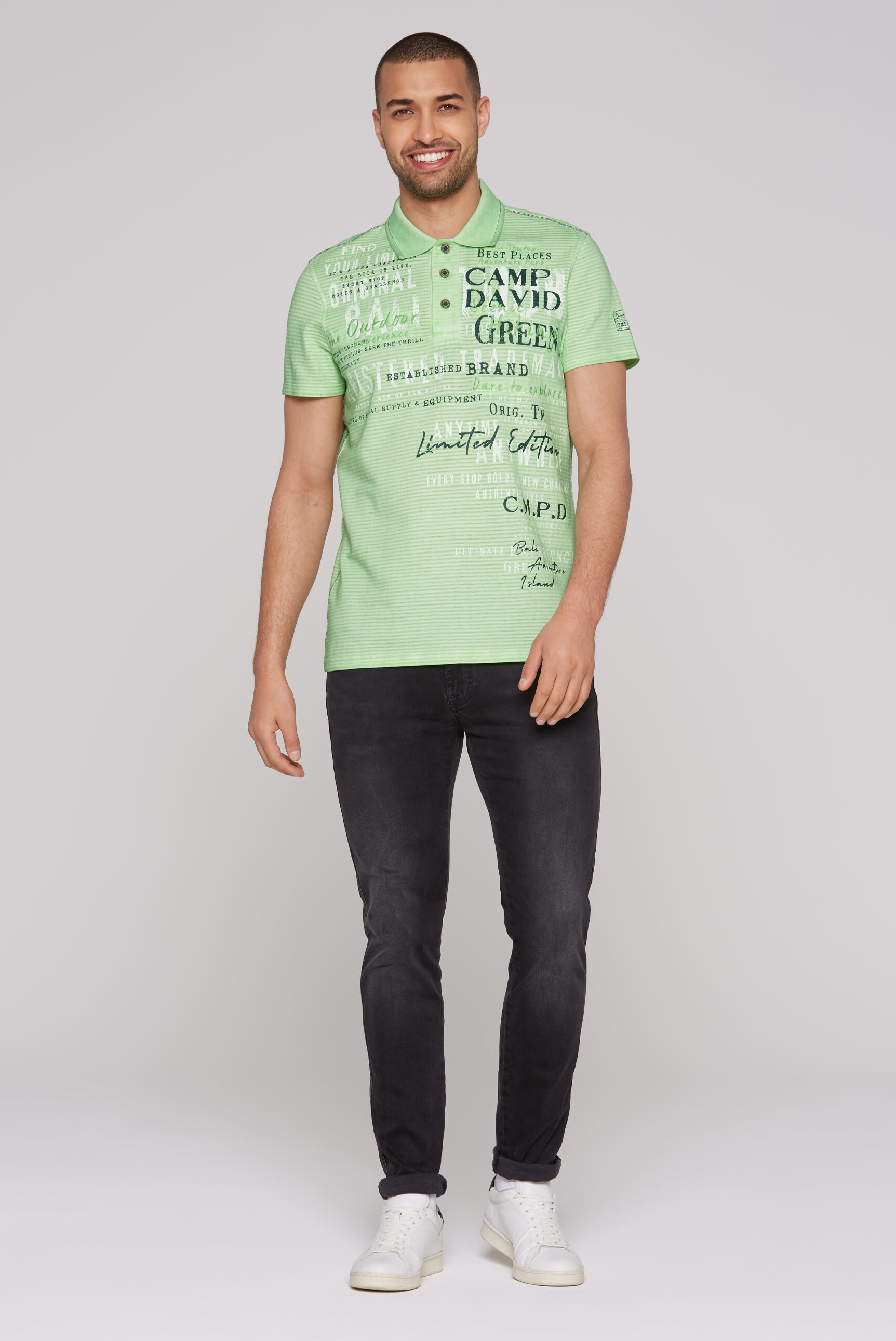 CAMP DAVID Poloshirt, aus Baumwolle