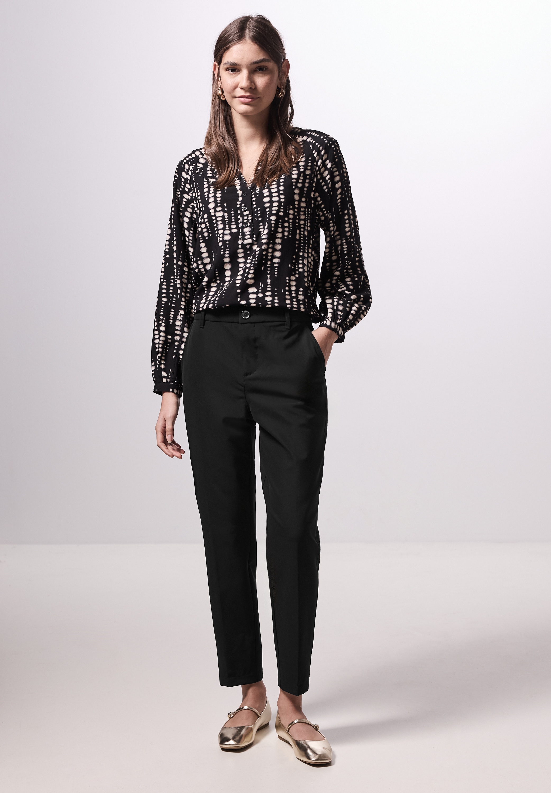 STREET ONE STUDIO Chinohose, High Waist