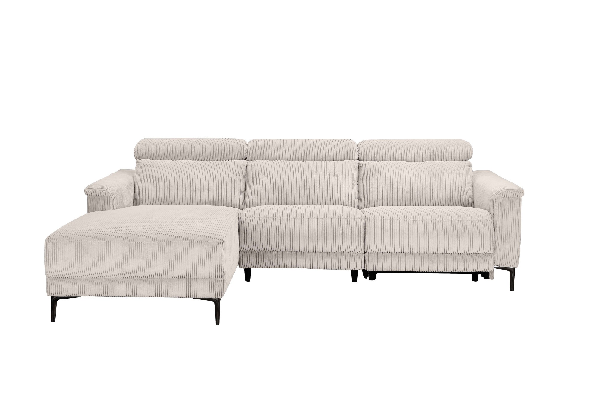 Home affaire Ecksofa "LUND Cord, L-Form, 261 cm, man. o. elektr. Relaxfunkt günstig online kaufen