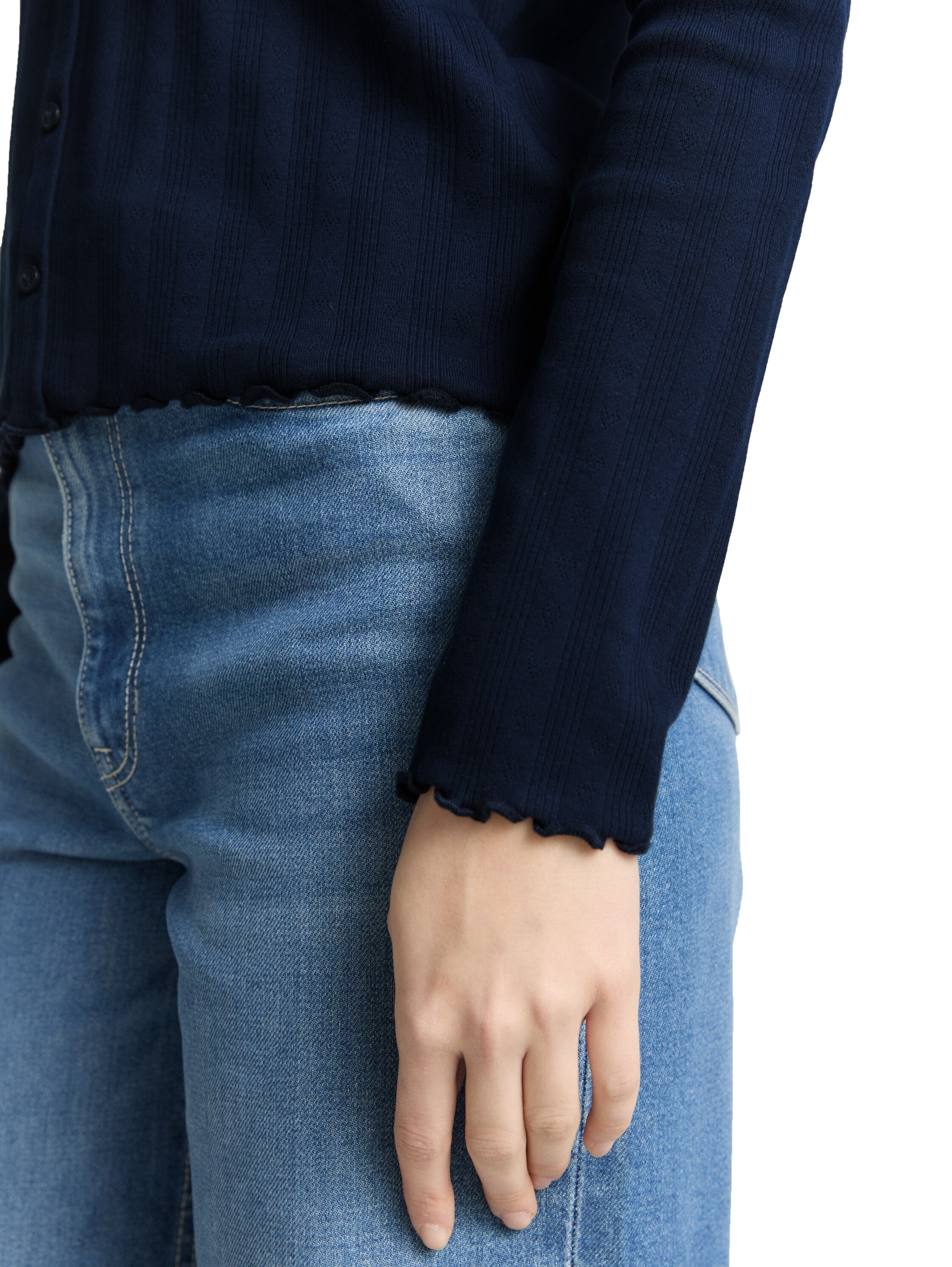 Tom Tailor Denim Women's Long Sleeve Shirt Sky Captain Blue Size S 2