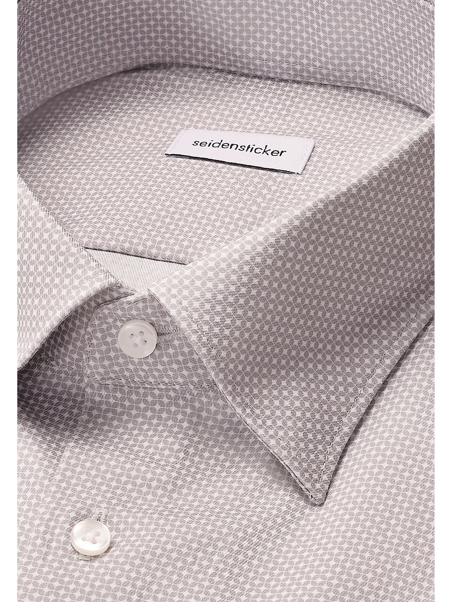 seidensticker Businesshemd »Schwarze Rose«, Slim 1/1 Covered-Button-Down-Kragen Druck