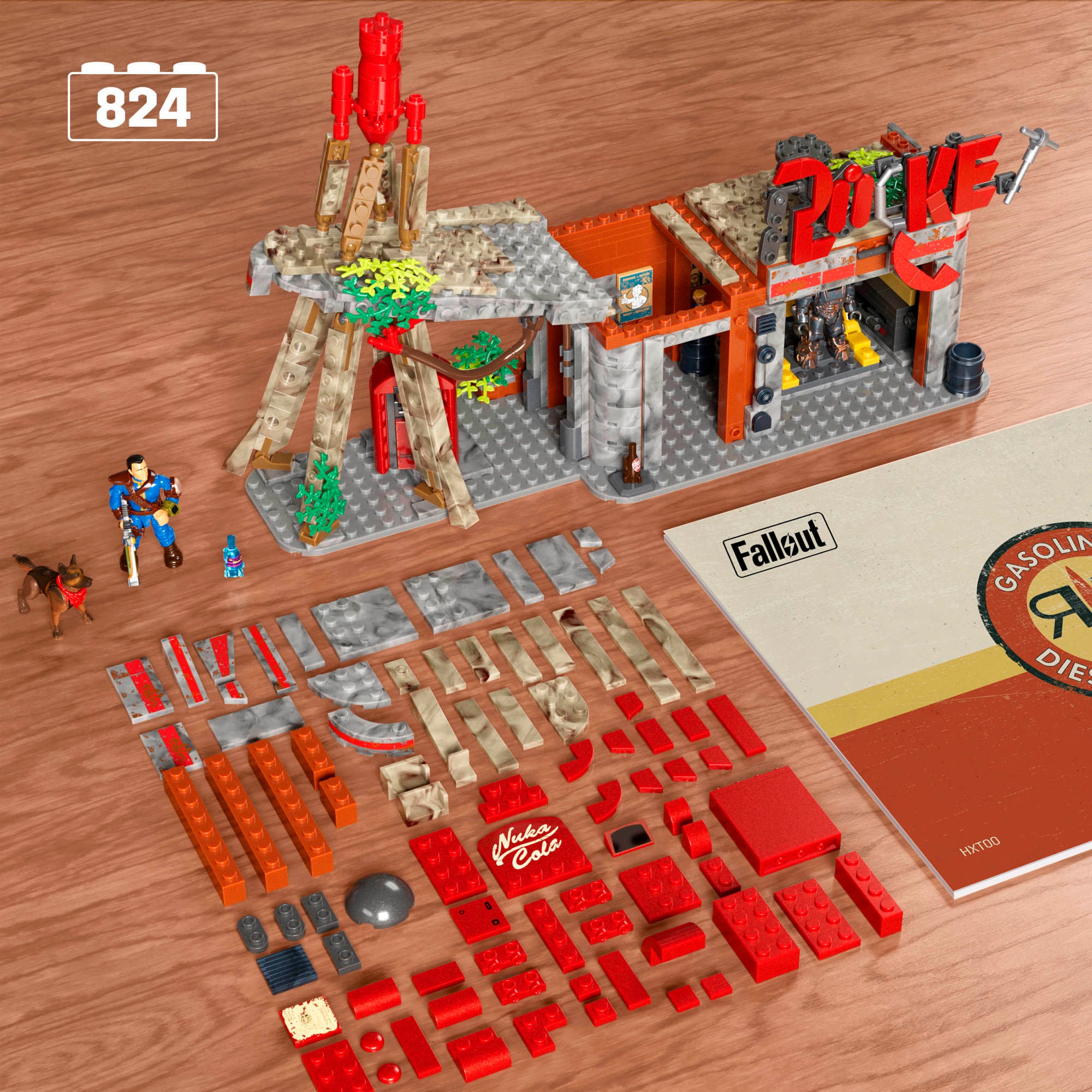 MEGA Konstruktionsspielsteine »MEGA Fallout Red Rocket Bauspielzeug-Set mit 2 Actionfiguren«, Bausatz