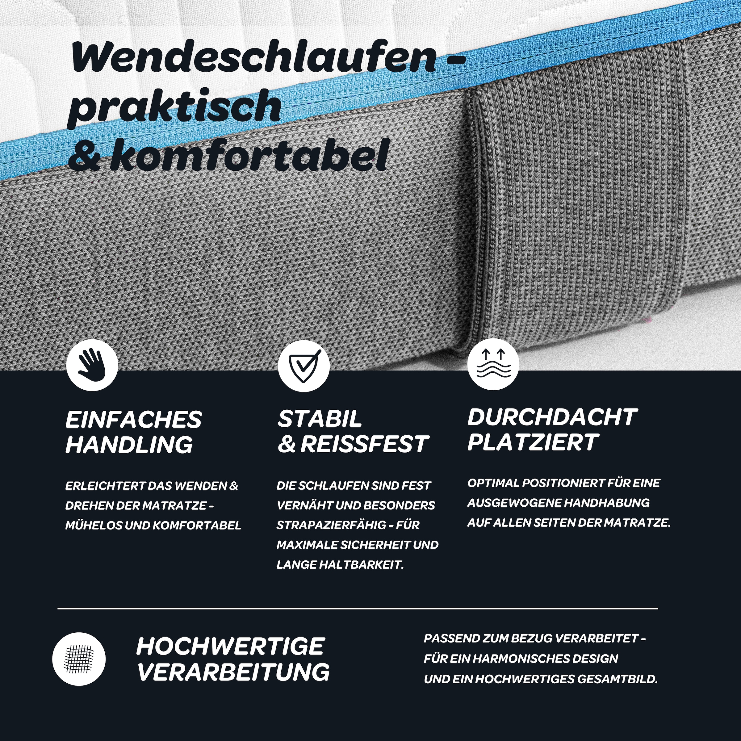 Dunlopillo Taschenfederkernmatratze »Dunlopillo Balance T, Matratze 90x200, 140x200 & mehr, Made in Germany« 23 cm hoch 1.000 Federn 1 Stk. tlg. präzise Körperanpassung & ausgezeichnete Punktelastizität