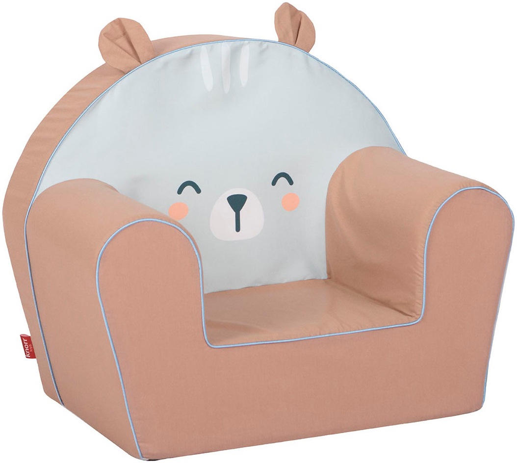 KNORRTOYS Kinder Sessel "Bärchen", Baumwolle, B/H/T: 51cm x 42cm x 34cm, braun, B:51cm H:42cm T:34cm, Sessel, für Kinder; Made in Europe