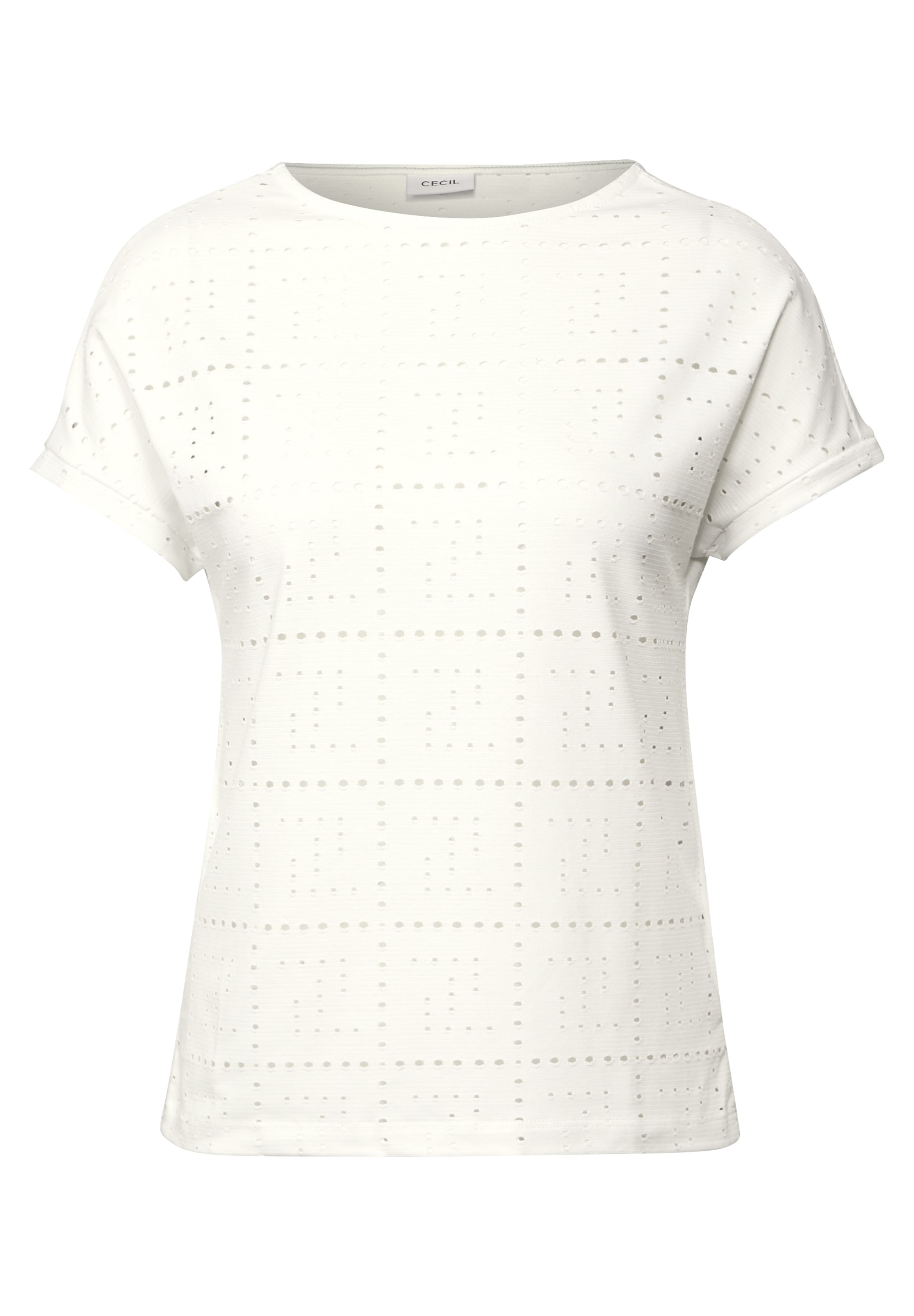Cecil T-Shirt, mit Lochmuster