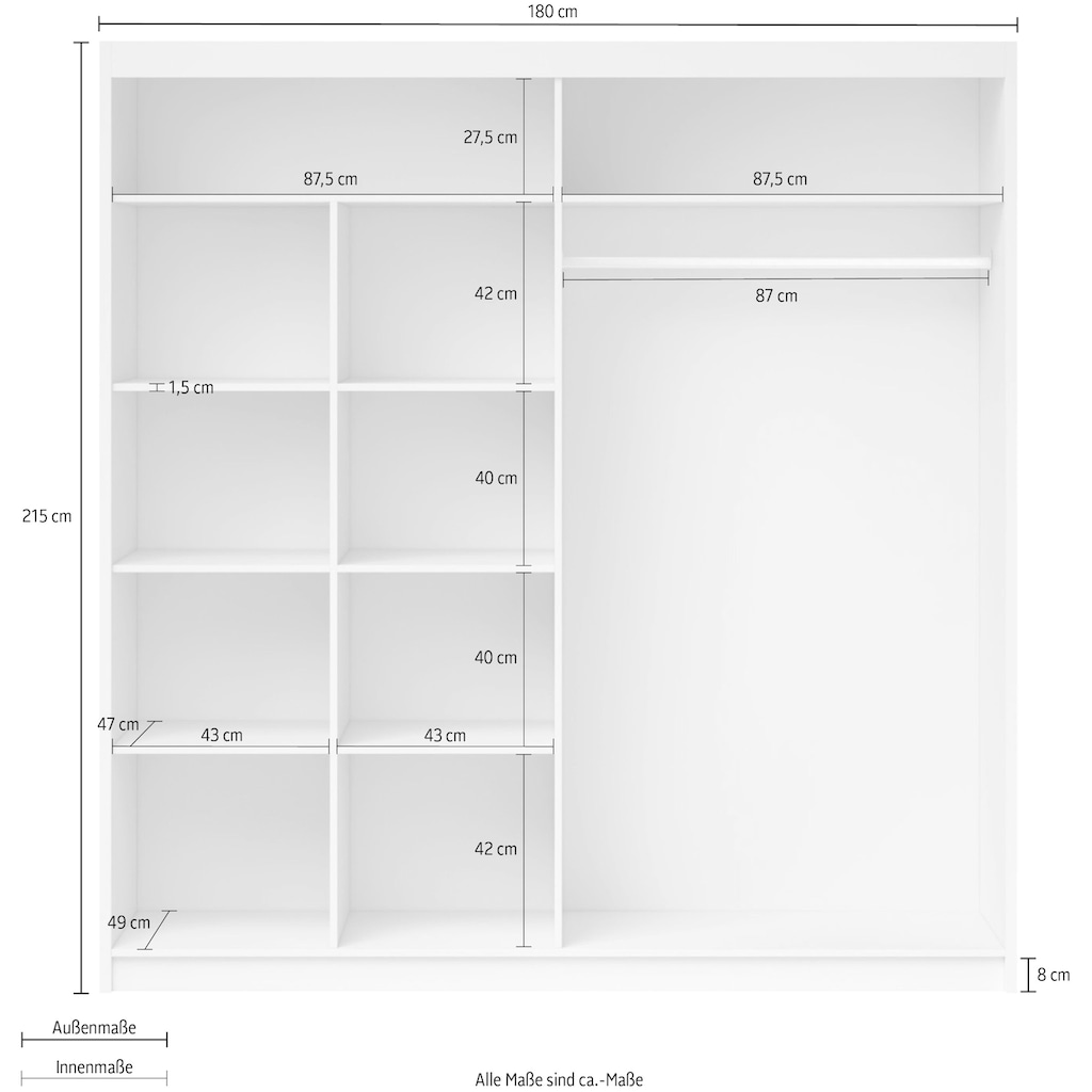 Helvetia Schiebetürenschrank »Alfa«