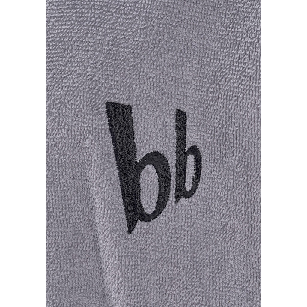 Marken Bruno Banani Bruno Banani Herrenbademantel »Roy«, (1 St.), mit farblich abgesetzten Streifen grau