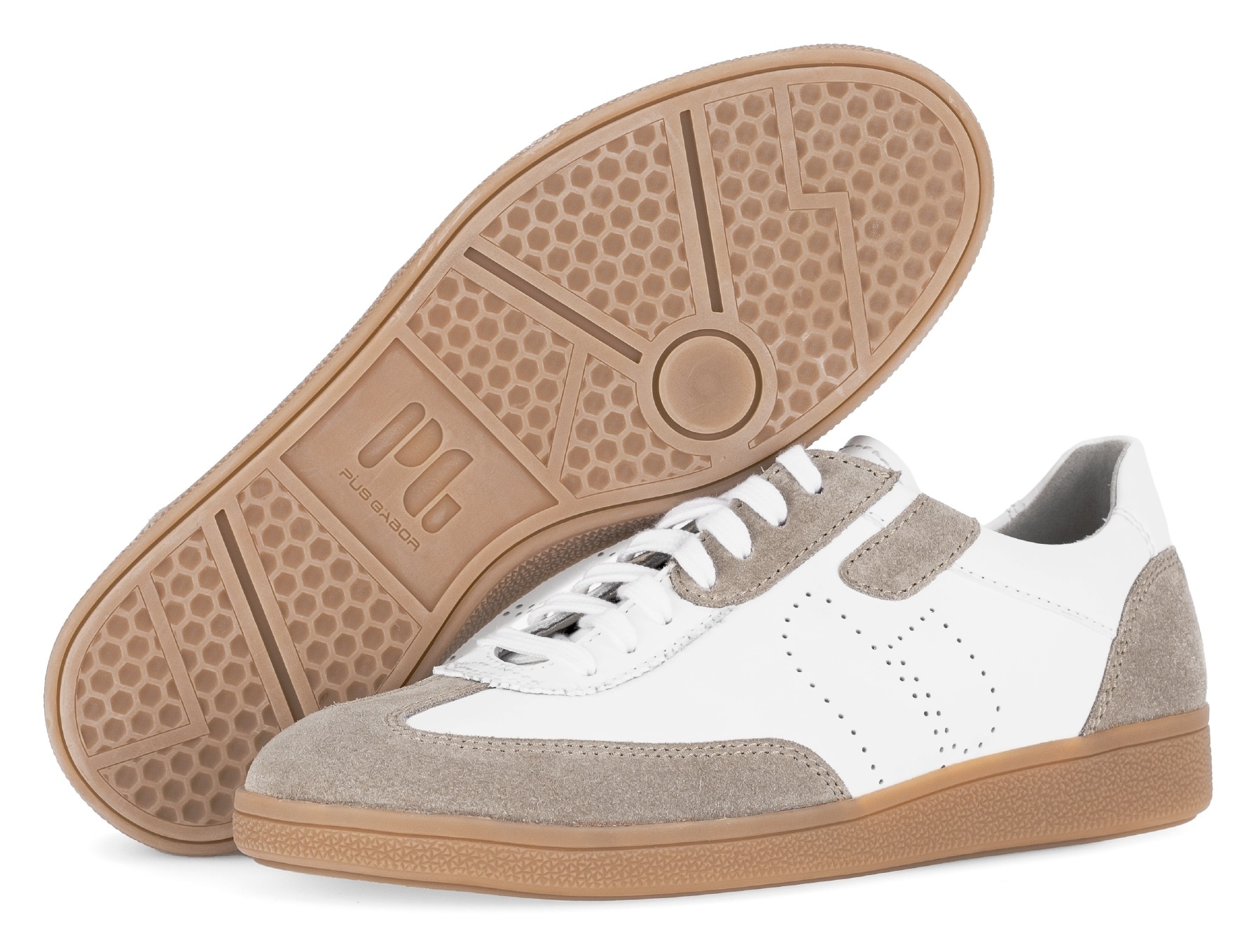 Pius Gabor Sneaker, Freizeitschuh, Schnürschuh, Halbschuh mit Perforation, G-Weite