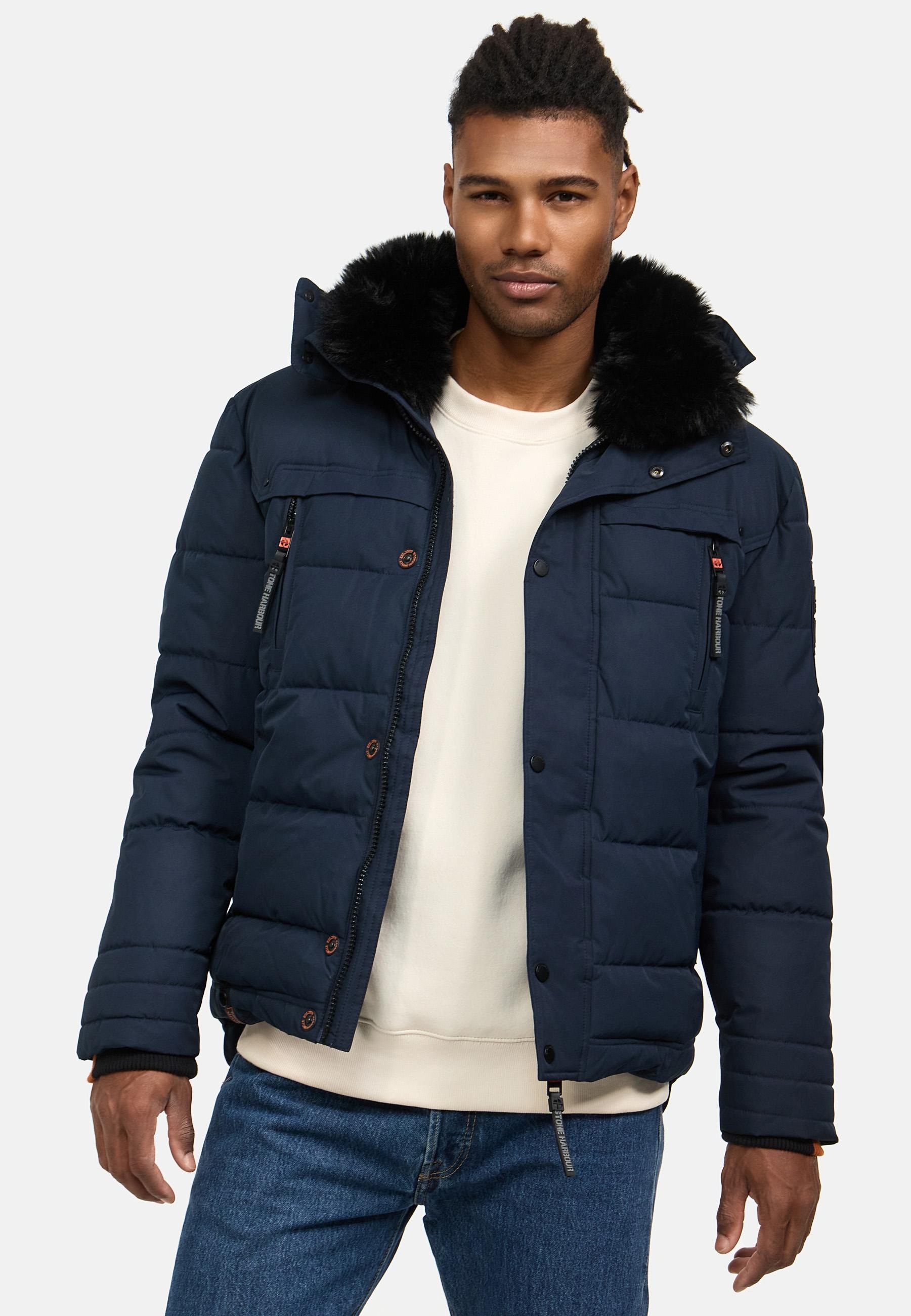 Stone Harbour Steppjacke »Witas«, mit Kapuze, gesteppte Herren Winterjacke mit abnehmbarer Kapuze