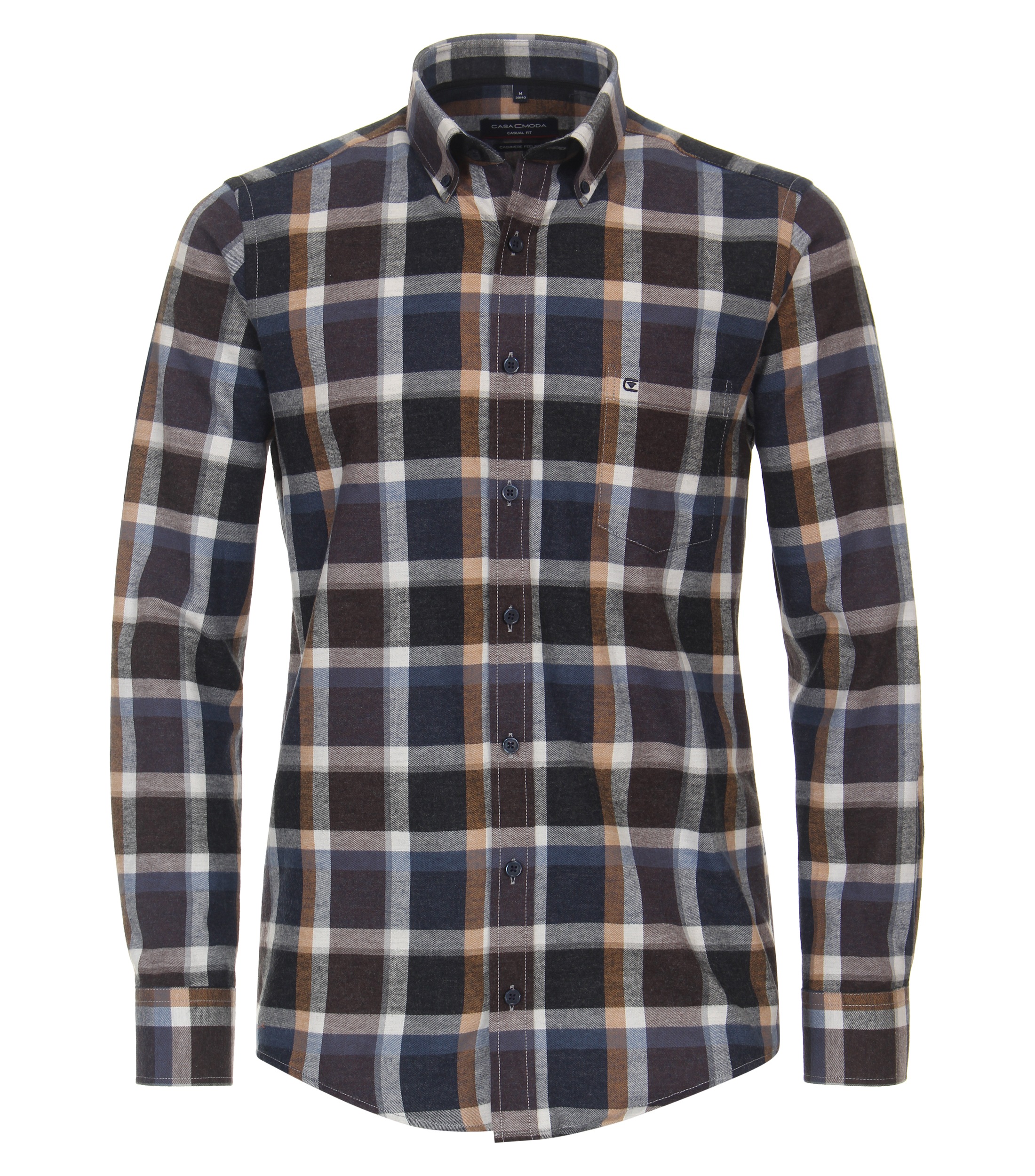 CASAMODA Flanellhemd "CASAMODA Flanellhemd Langarm kariert"