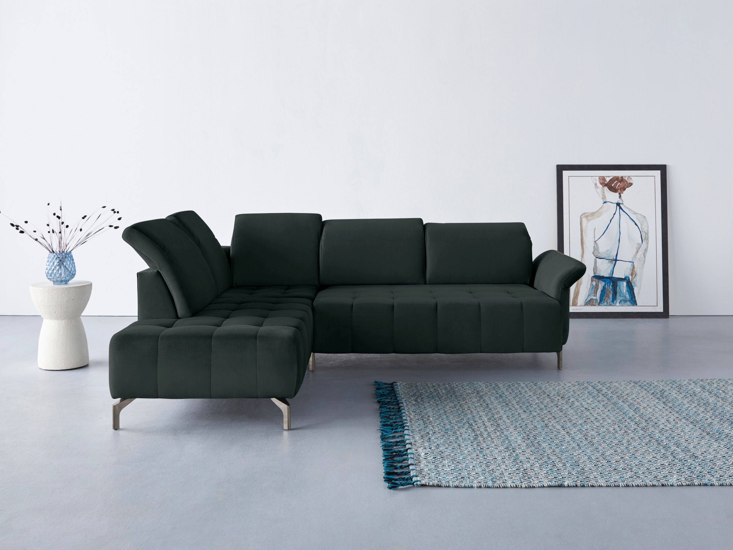 Home affaire Ecksofa "Fresh L-Form" Federkern, wahlweise Kopfteilverstellun günstig online kaufen