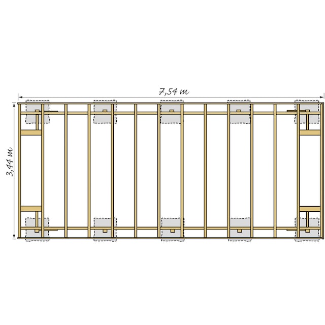 | cm, anthrazit, Farben Einzelcarport / 321«, kaufen 275 Holz, BAUR Stahl-Dach, KH online Kiehn-Holz versch. »KH 320