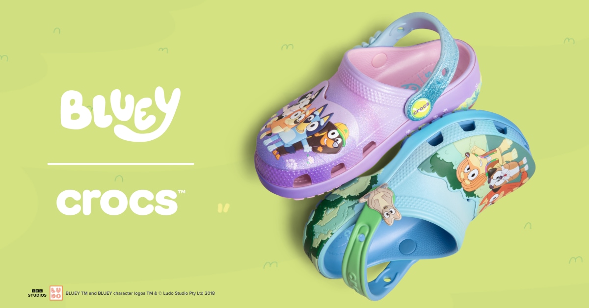 Crocs Clog »Bluey Multi Classic«  Sommerschuh, Hausschuh, Strandschuh mit süßen Tiermotiven