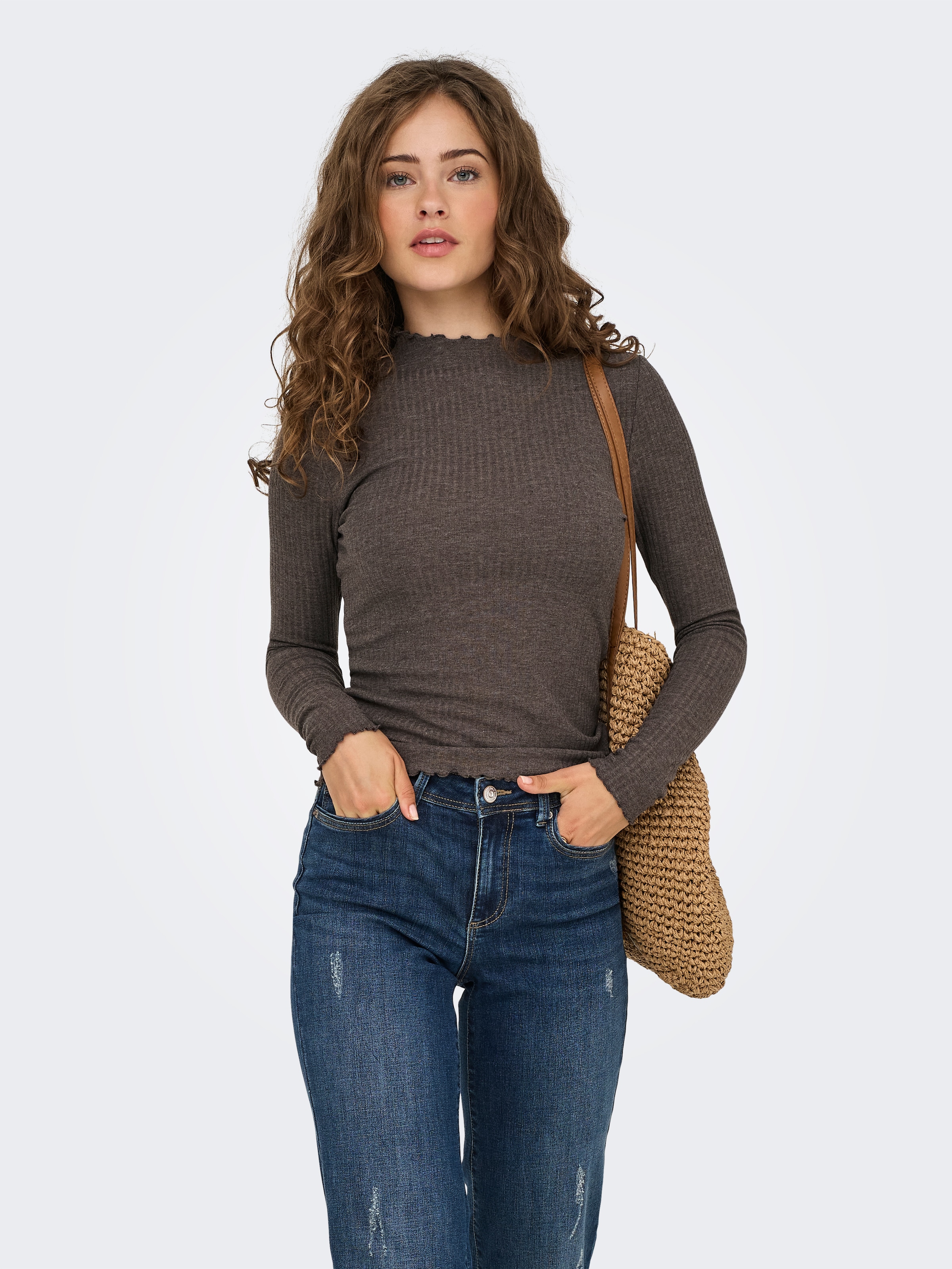 ONLY Langarmshirt "ONLEMMA L/S HIGH NECK TOP" günstig online kaufen