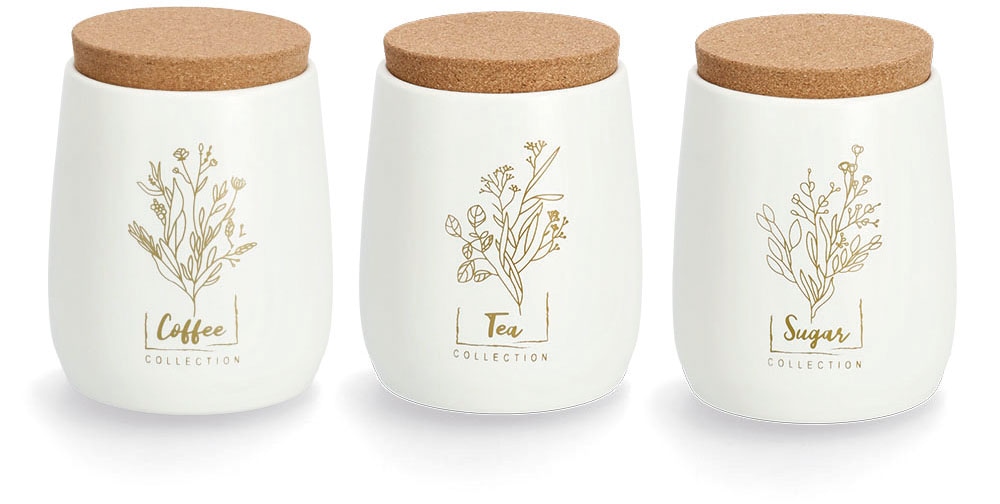 Zeller Present Vorratsdose "Flowers" Set, 3 Stk. tlg. leichten Vintage-Char günstig online kaufen