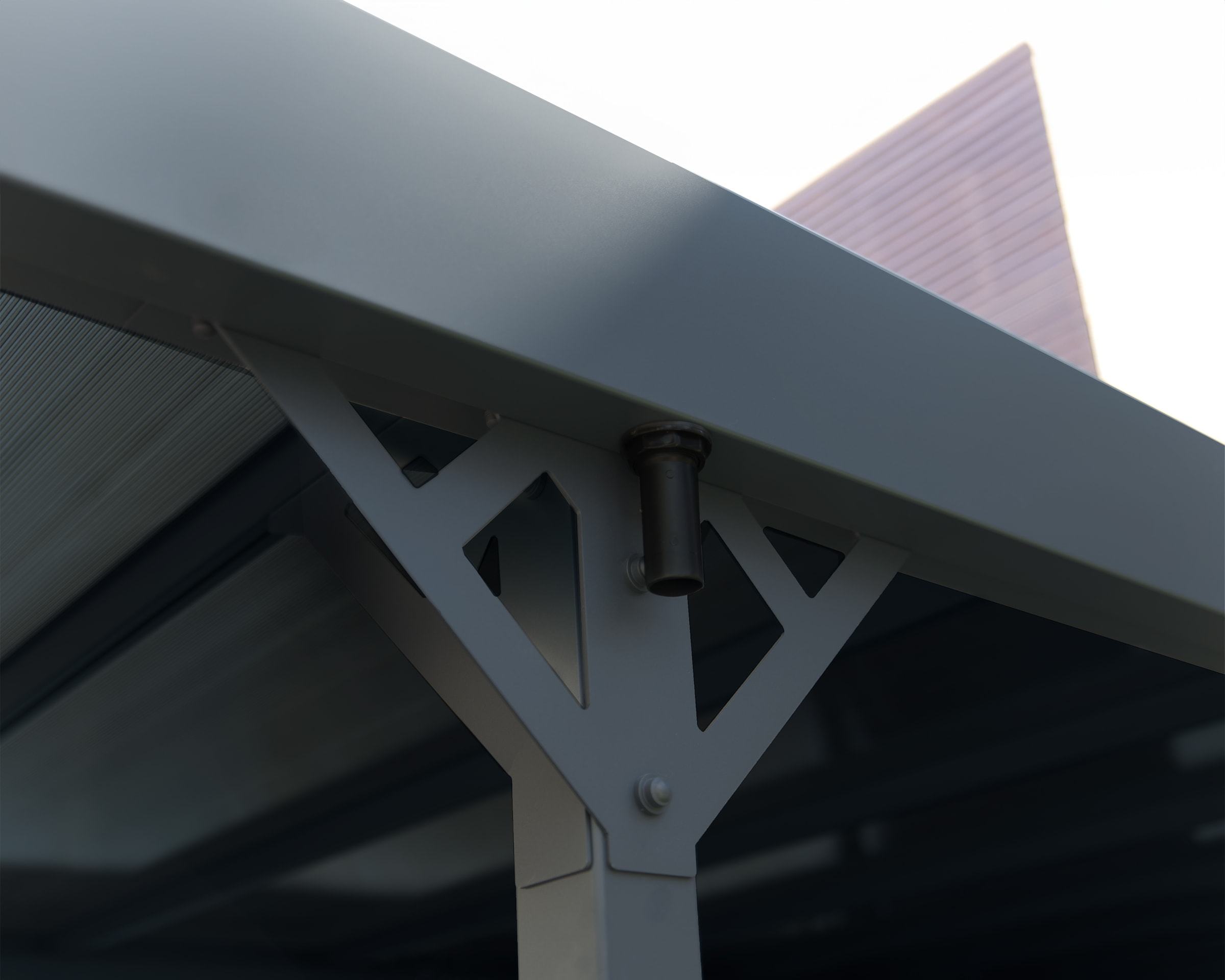 Palram - Canopia Einzelcarport »Palma 5000«, 263 cm, Grau, inkl. Regenrinnen und Bodenverankerungen