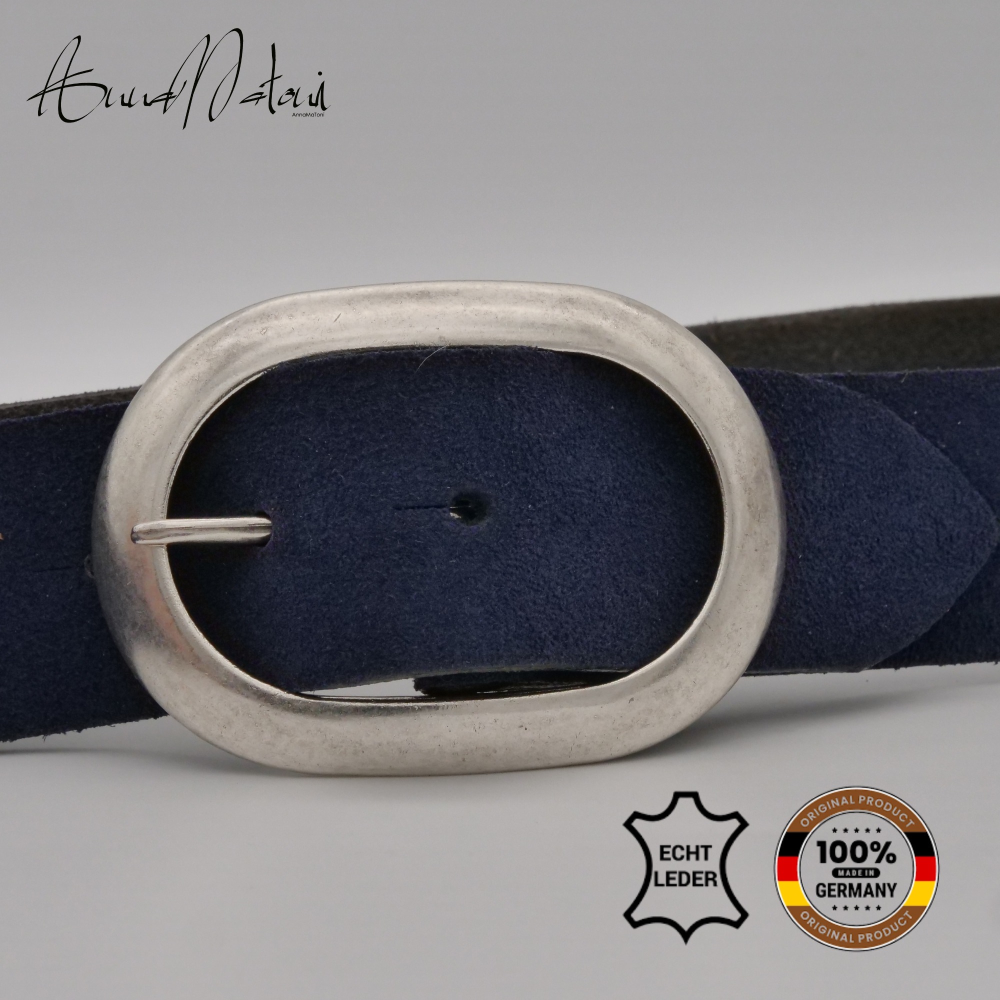 AnnaMatoni Ledergürtel "AnnaMatoni Damen Ledergürtel in hochwertigem Velour günstig online kaufen