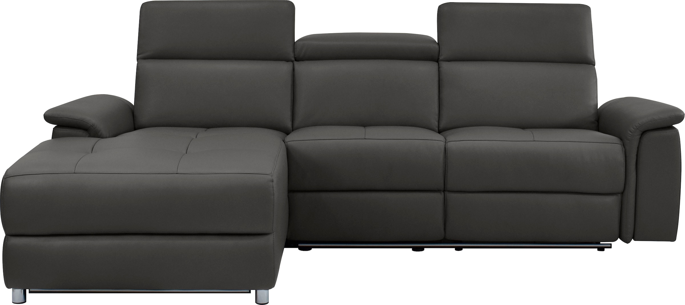 OTTO home Ecksofa "Pareli, L-Form, 259cm,m. Recamiere, Echtleder, Kunstleder, Webstoff" man. o. elektr. Relaxfunktion, USB/Kopfteilverstellg u. LED
