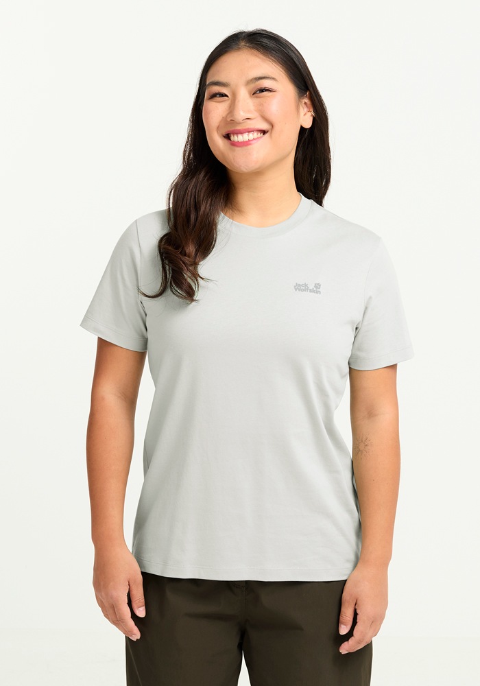 Jack Wolfskin T-Shirt "ESSENTIAL T W" T-Shirt aus Bio-Baumwolle, atmungsaktiv, weich