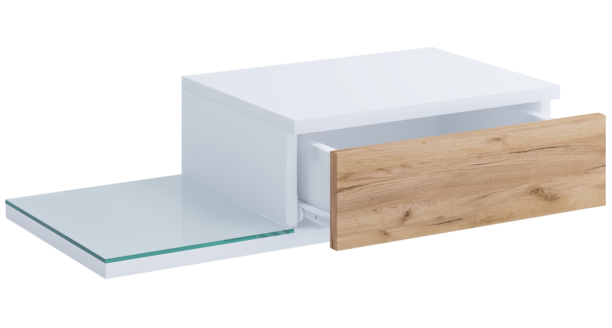 VCM Nachtkonsole »VCM Nachtschrank | Wandschublade | Wandboard | Nachttisch | Maße ca. H. 15 x B. 65 x T. 30 cm - Konsila L«, (VCM Konsila)