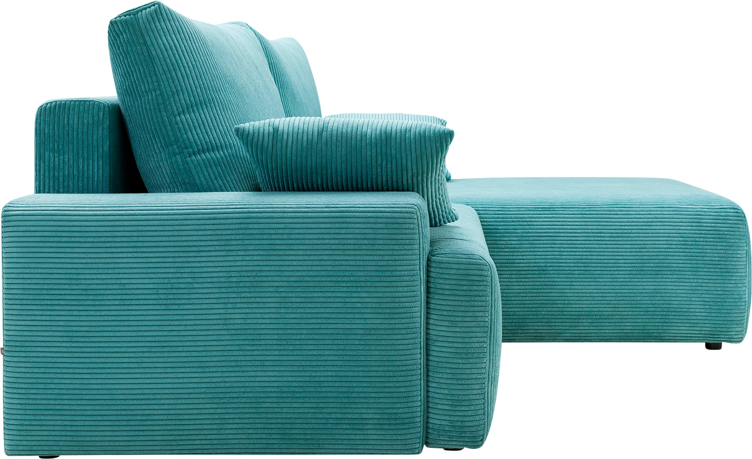 exxpo - sofa fashion Ecksofa »Orinoko, aktuelles Design und hoher Sitzkomfort, L-Form«, inkl. Bettfunktion und Bettkasten, schöne Farben im angesagten Cord