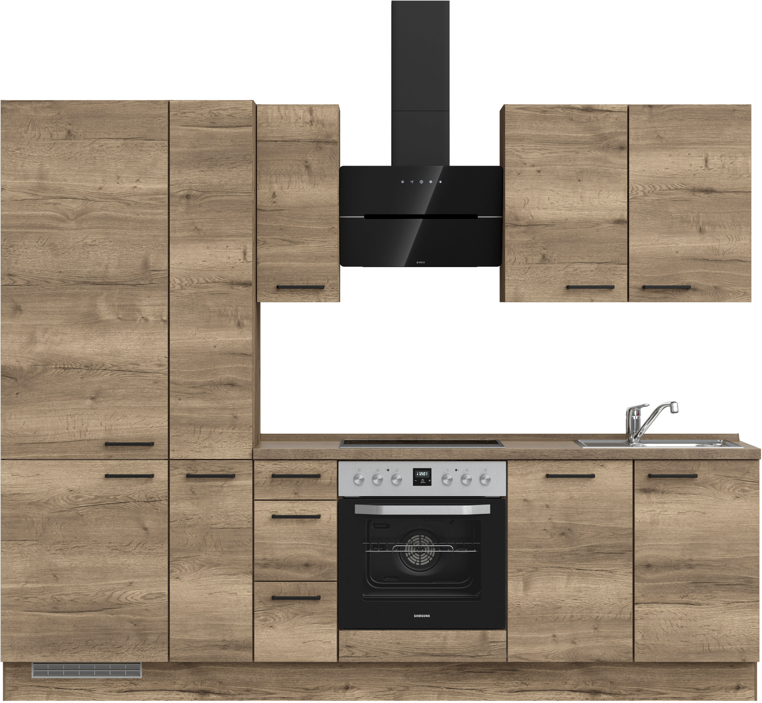 nobilia ""Structura II", NEU: individuell anpassbar mit gratis Profi-Beratung" vormontiert, Breite 270 cm, Ausrichtung wählbar, wahlw. mit E-Geräten