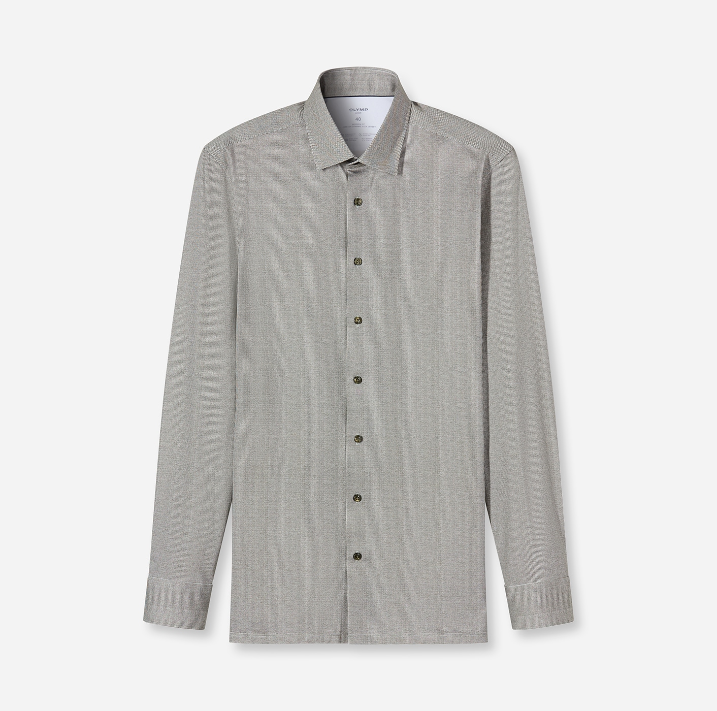 OLYMP Langarmhemd »Luxor 24/Seven« Businesshemd, Jersey, modern fit, New Kentkragen