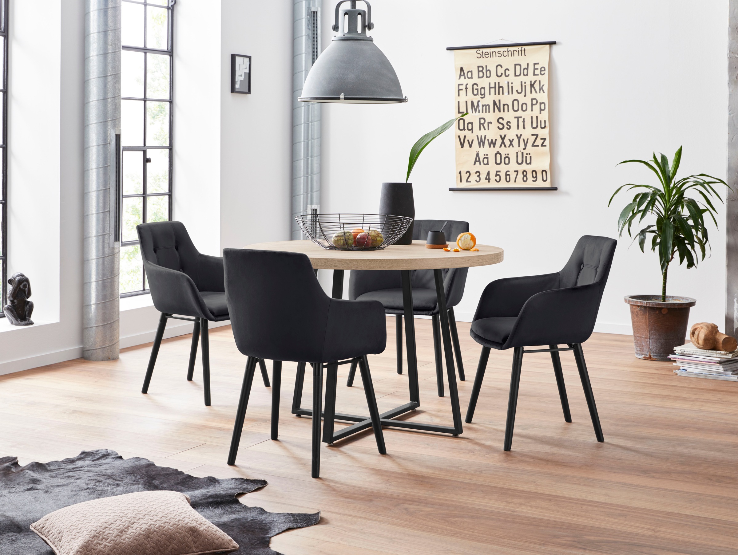OTTO home Essgruppe 5 Stk. tlg. mit 4 Stühle günstig online kaufen