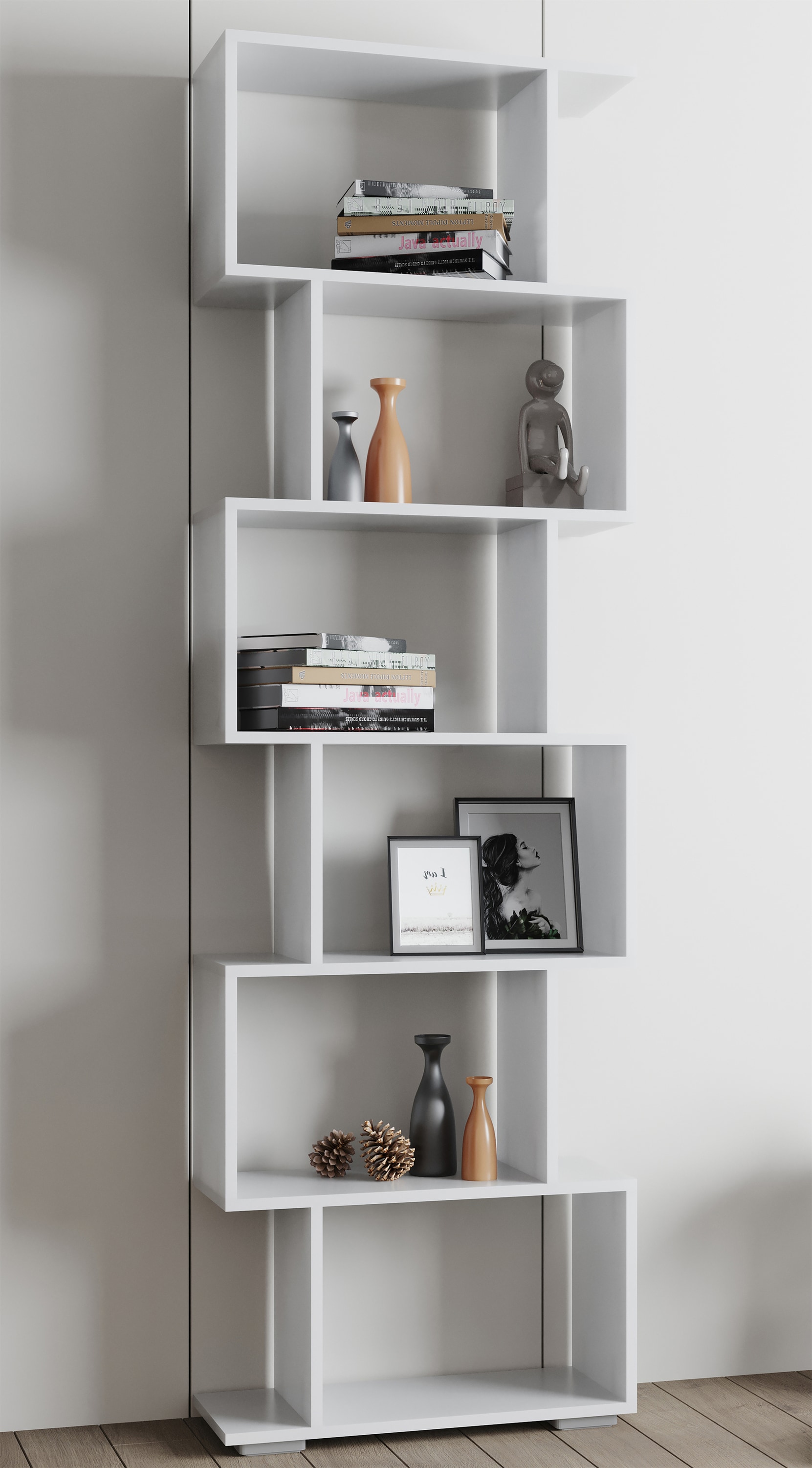 VCM Standregal »Holz Raumteiler Stand Regal Deko Bücher Palusa L« 1 Stk. tlg.