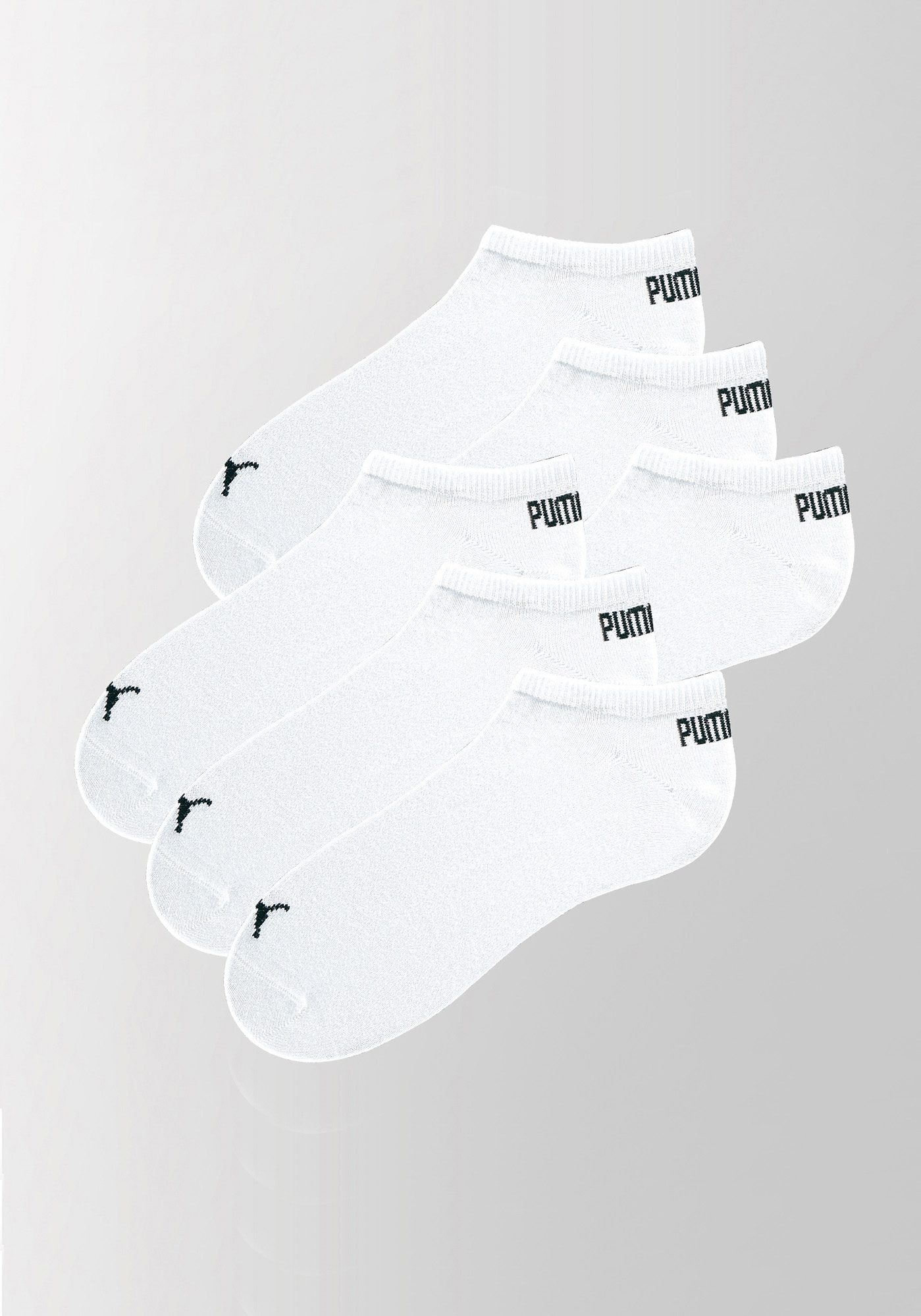 PUMA Sneakersocken, (6 Paar), in klassischer Form