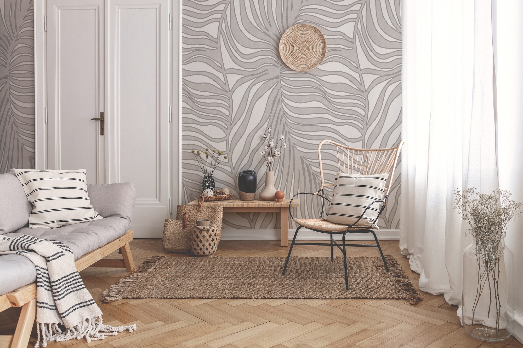 s.Oliver Vliestapete »Dschungel-Tapete - Vliestapete Palmenblatt« matt strukturiert moderne Natur-Design Wandtapete Schlafzimmer Küche Wohnzimmer