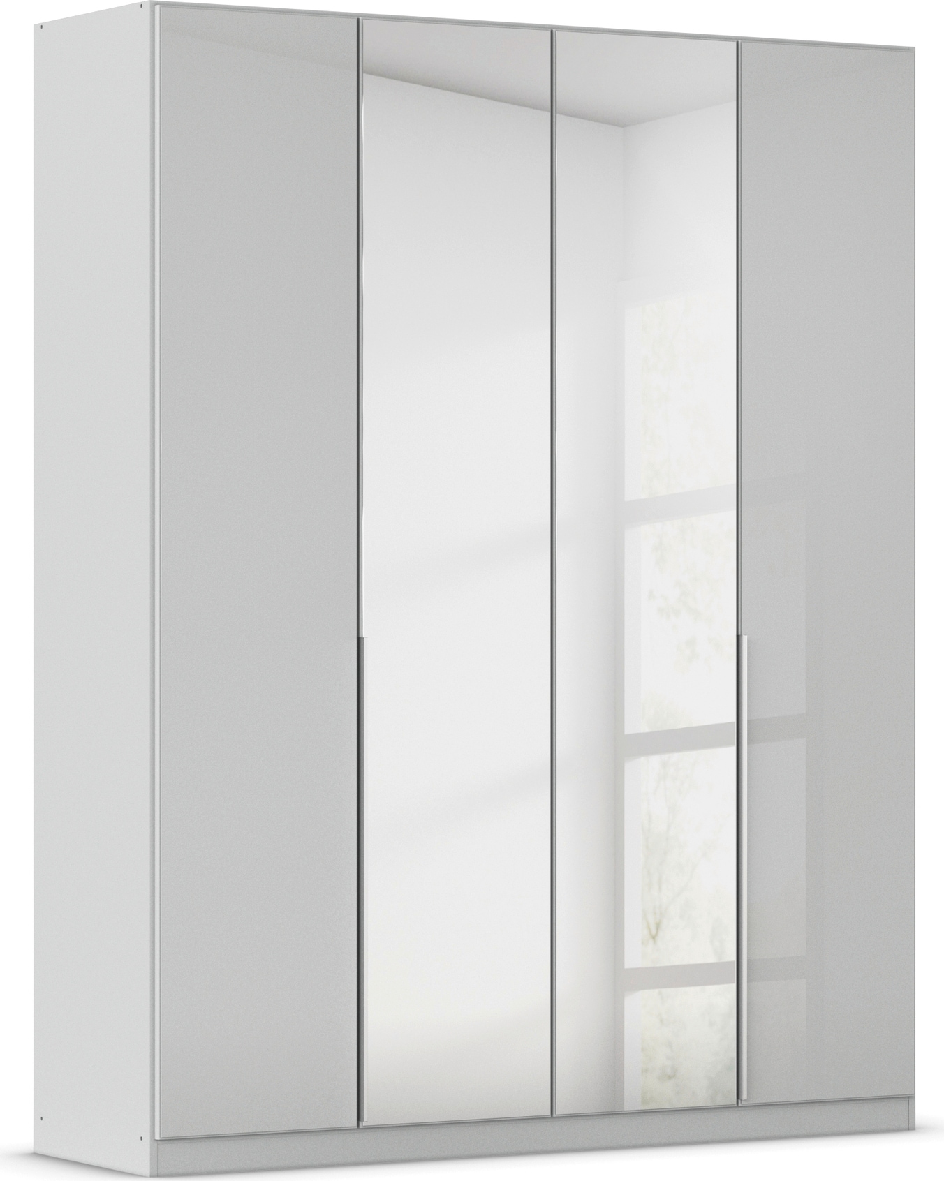 OTTO home Drehtürenschrank "Kleiderschrank Schrank Garderobe AGORDO mit Glasfront und Spiegel" in zwei Griff-Farben, Breiten 91-405 cm, durchdachte Innenausstattung, in 8 Breiten und 2 Höhen MADE IN GERMANY