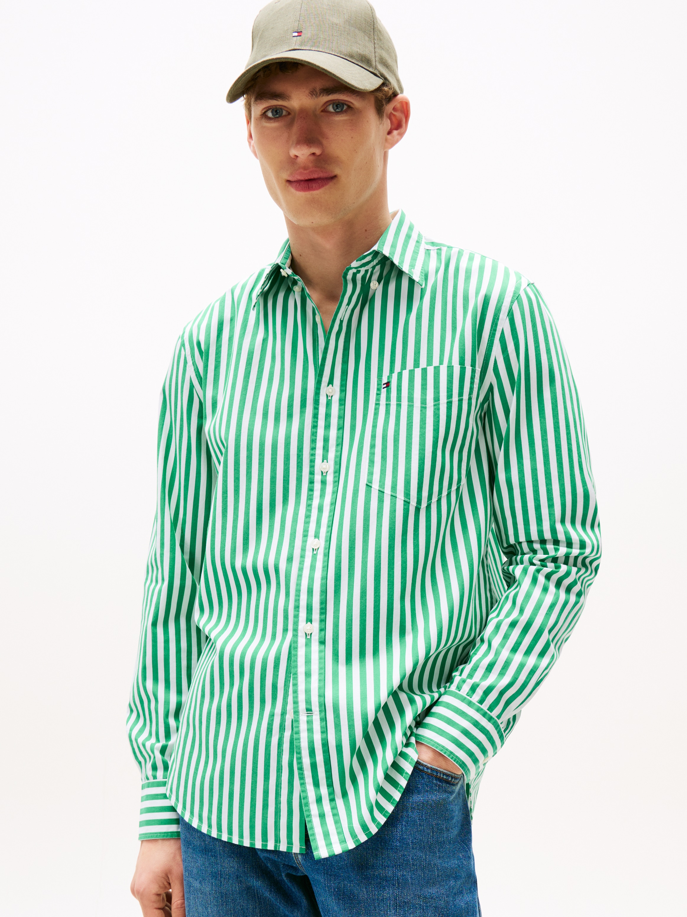 Tommy Hilfiger Langarmhemd "FLEX POPLIN BOLD STRIPE SHIRT" günstig online kaufen