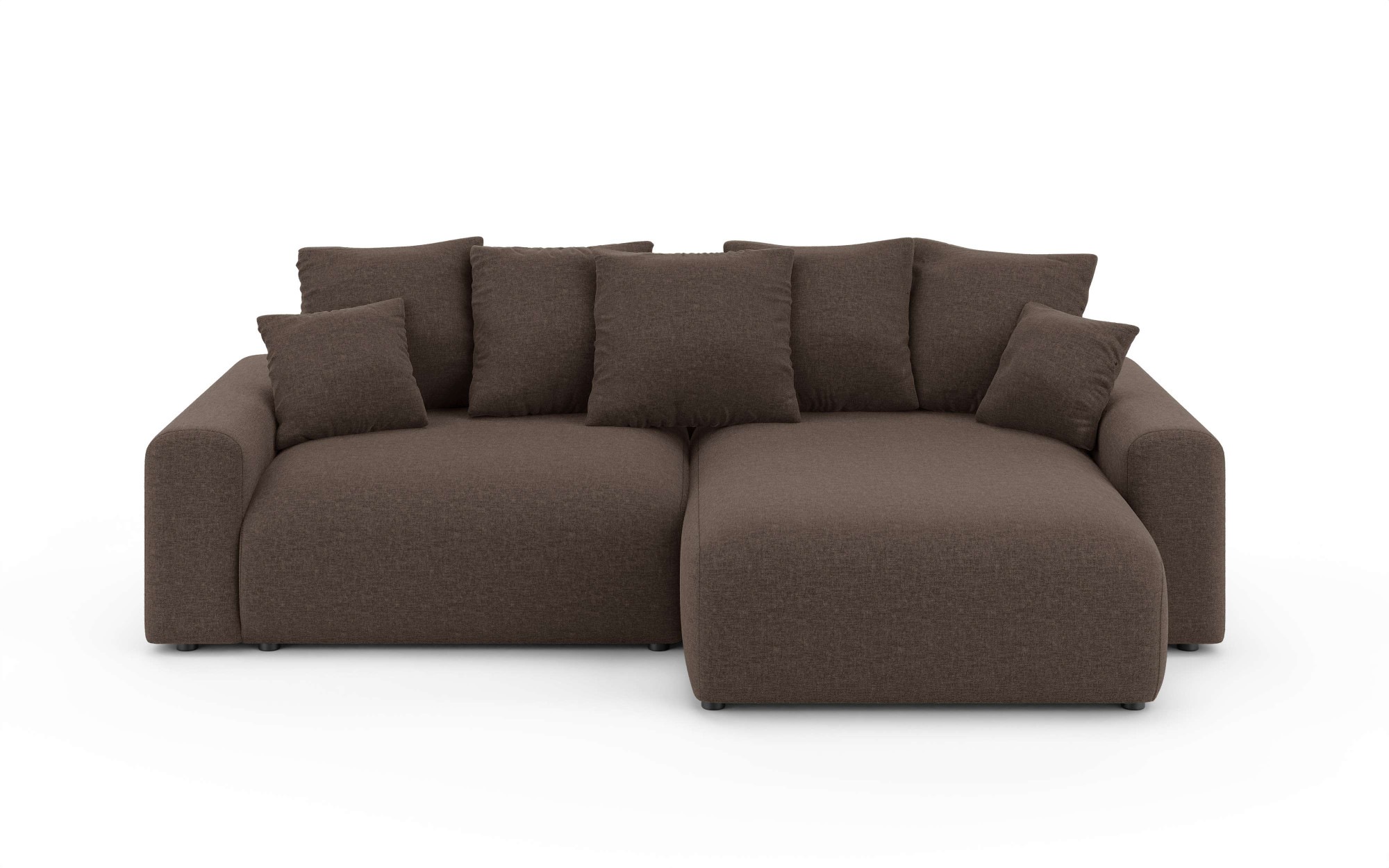 Home affaire Ecksofa »LAKESIDE klein mit Bettfunktion und Bettkasten, B/T/H 235/142/84 cm«, L-Form, Recamiere beidseitig montierbar, mit Wellenunterfederung