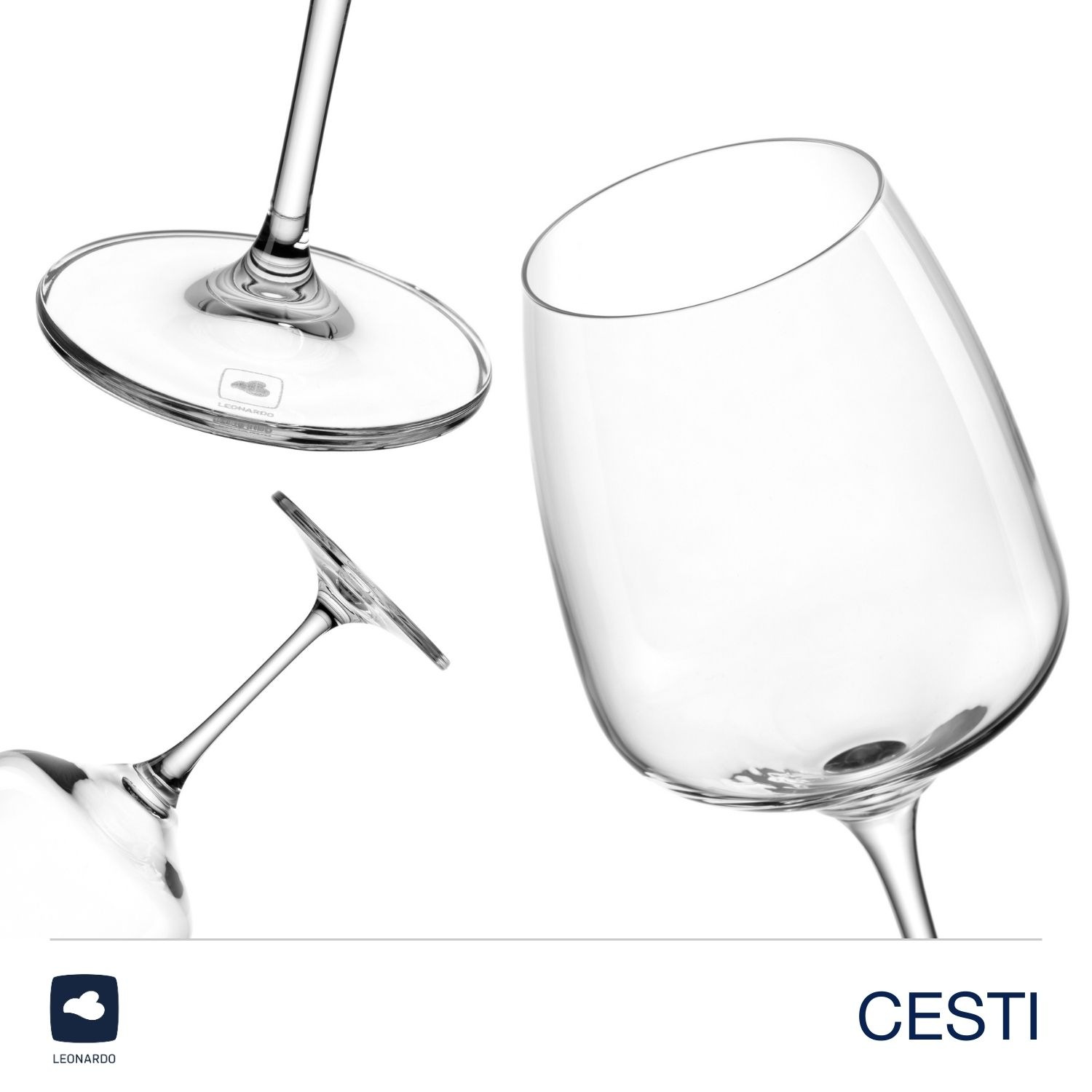 LEONARDO Weißweinglas »6 Weingläser CESTI + Poliertuch«, (Set, 7 tlg.), 6 Weißwein-Gläser mit Poliertuch