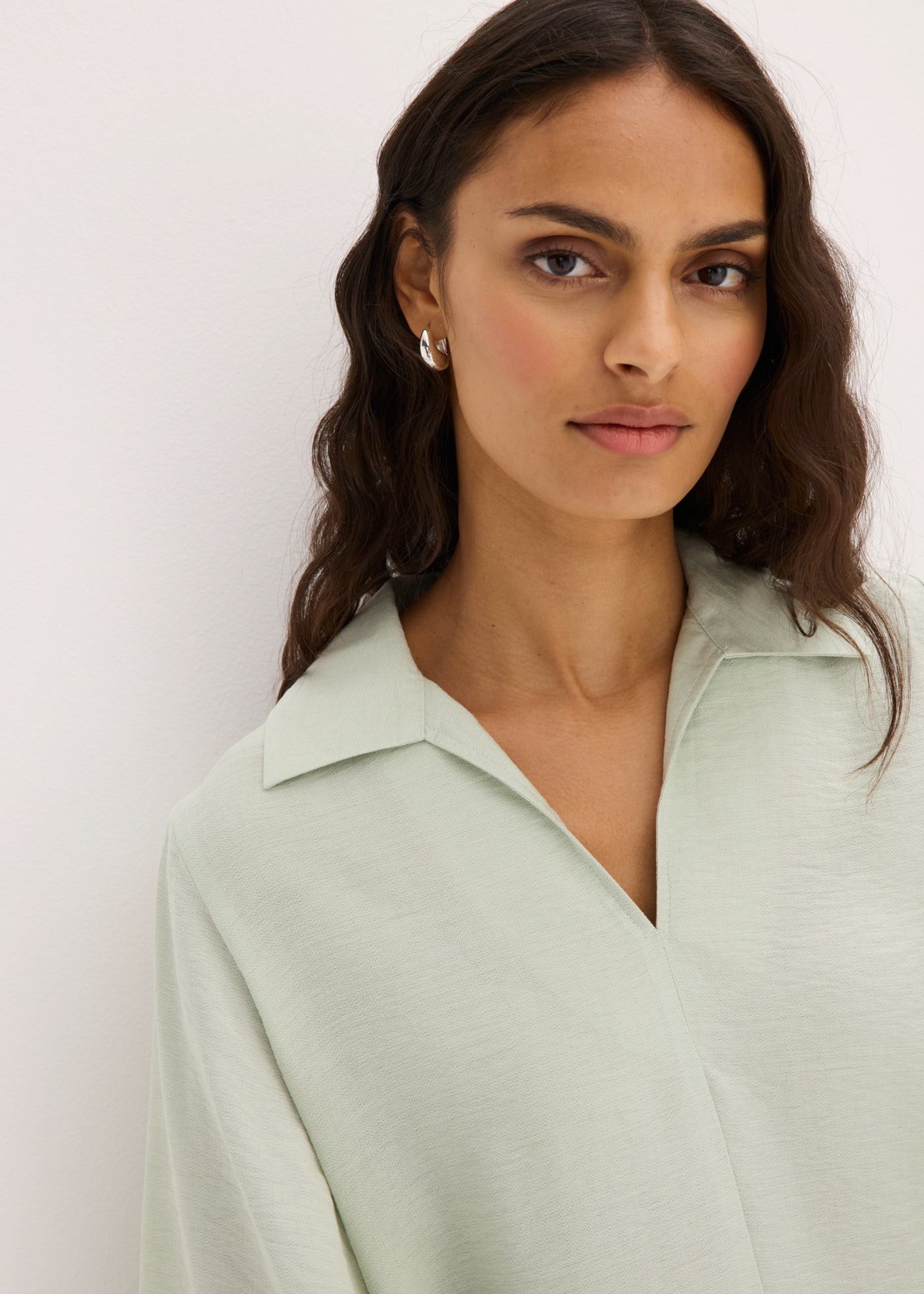 bonprix Tunika fließende Tunikabluse, Loose Fit, mit 7/8-Ärmeln