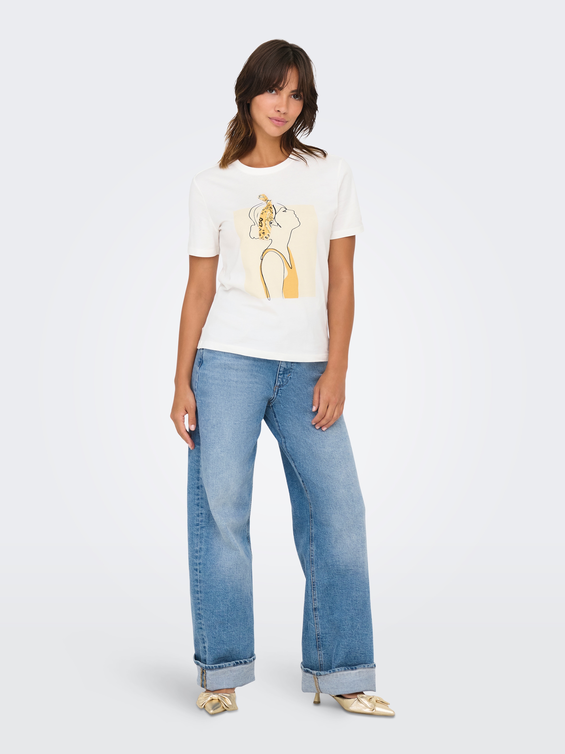 ONLY Kurzarmshirt »ONLCLARA S/S TEE CS JRS«