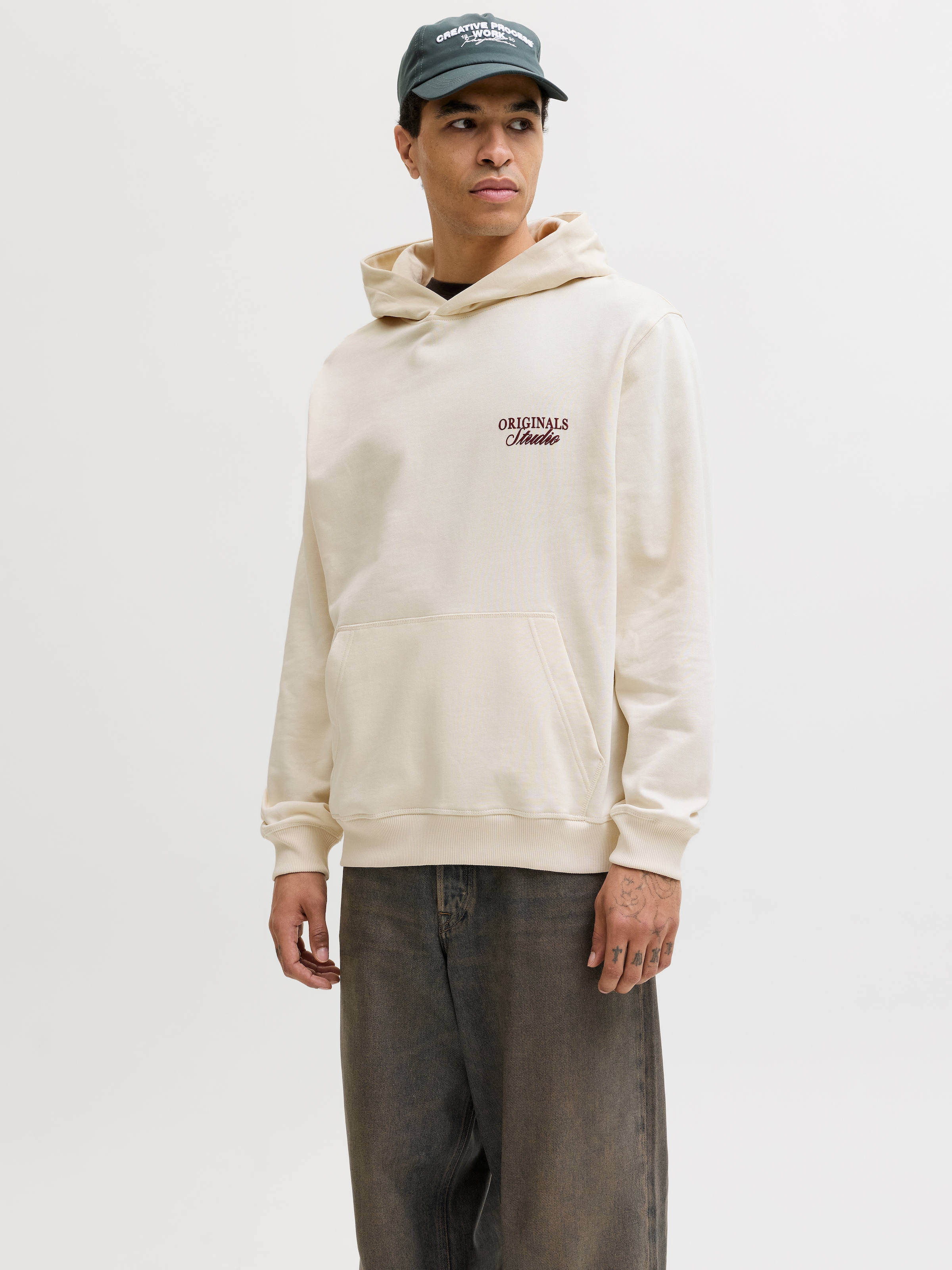 Jack & Jones Kapuzensweatshirt "JORNORREBRO TYPO BACK SWEAT HOOD SN", mit Print