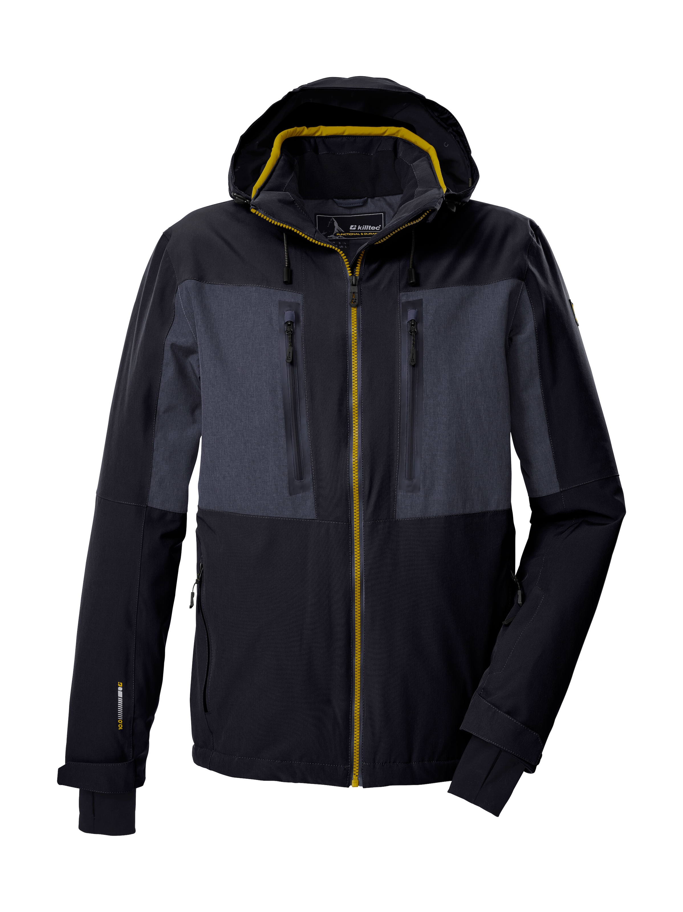 Killtec Skijacke "KSW 47 MN SKI JCKT" Herren Skijacke: wasserdicht, atmungsaktiv, abnehmbare Kapuze